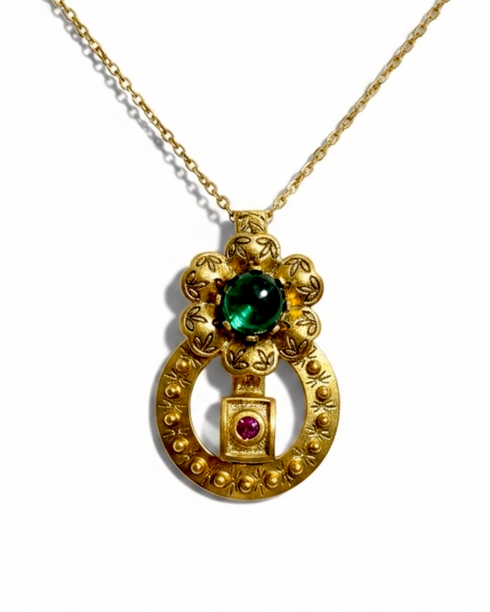 Filigree Necklace in Gold-Plated Silver