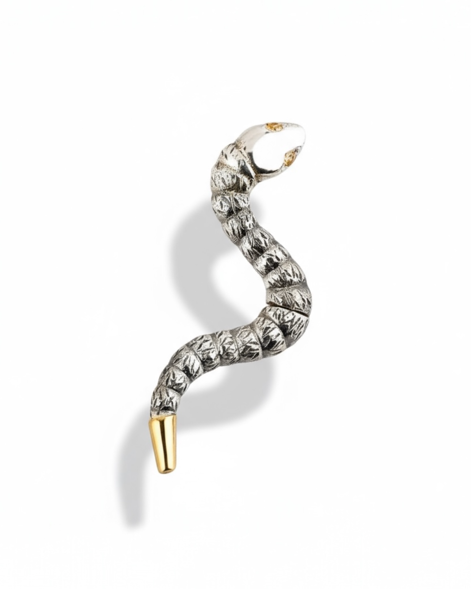 Brincos Cobras em prata e ouro