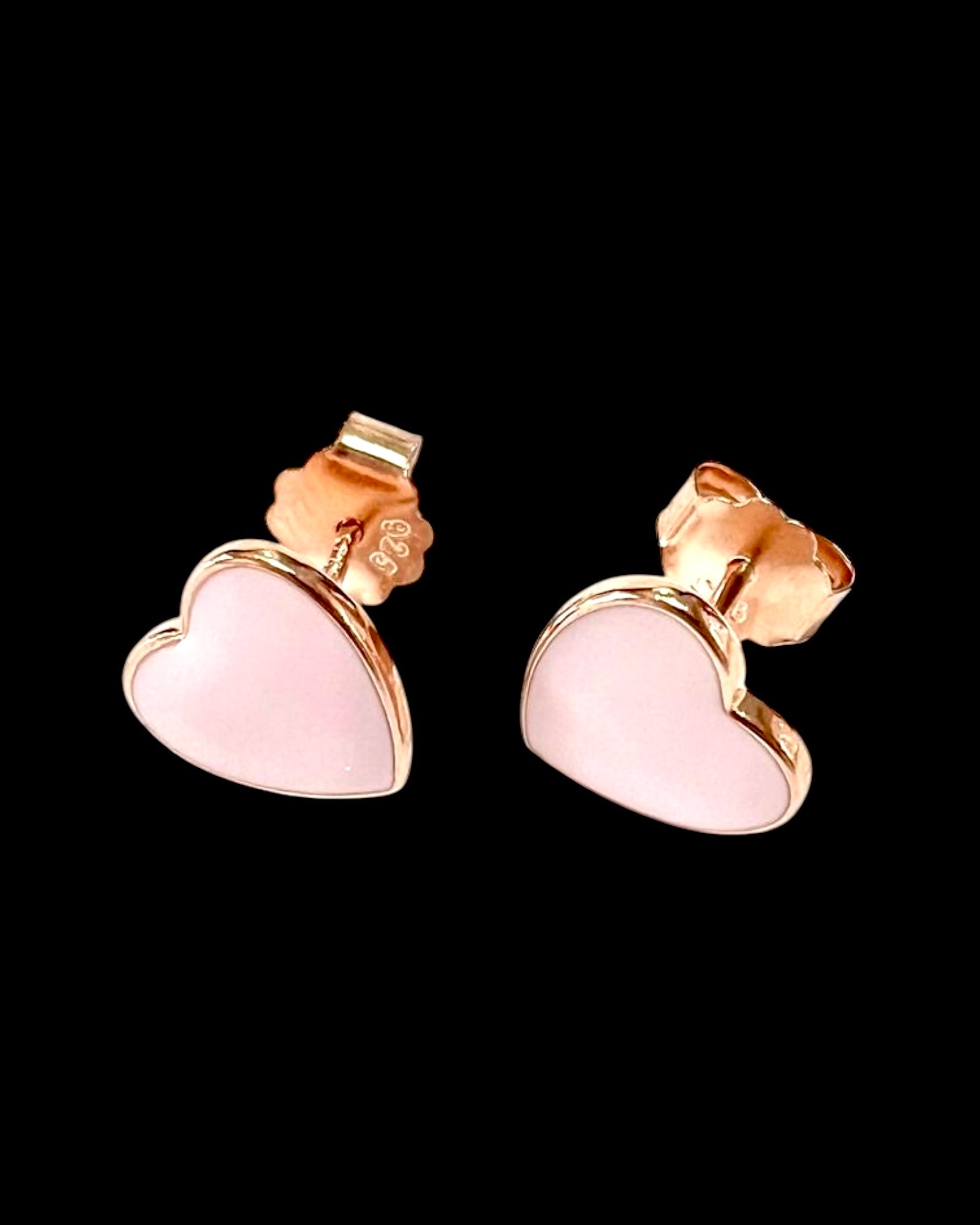 Rose Gold Heart Earrings