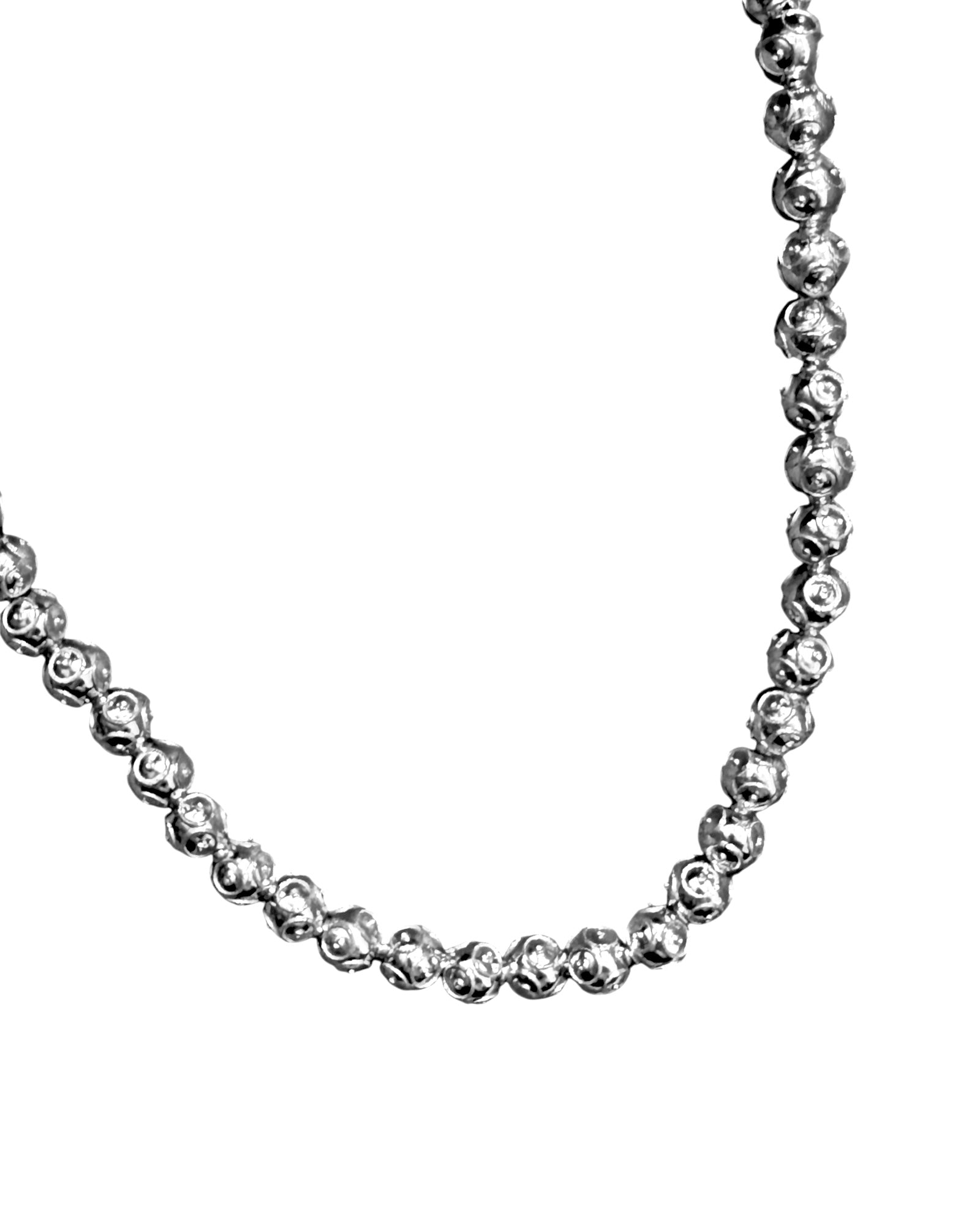 Silver Gold Bead Necklace