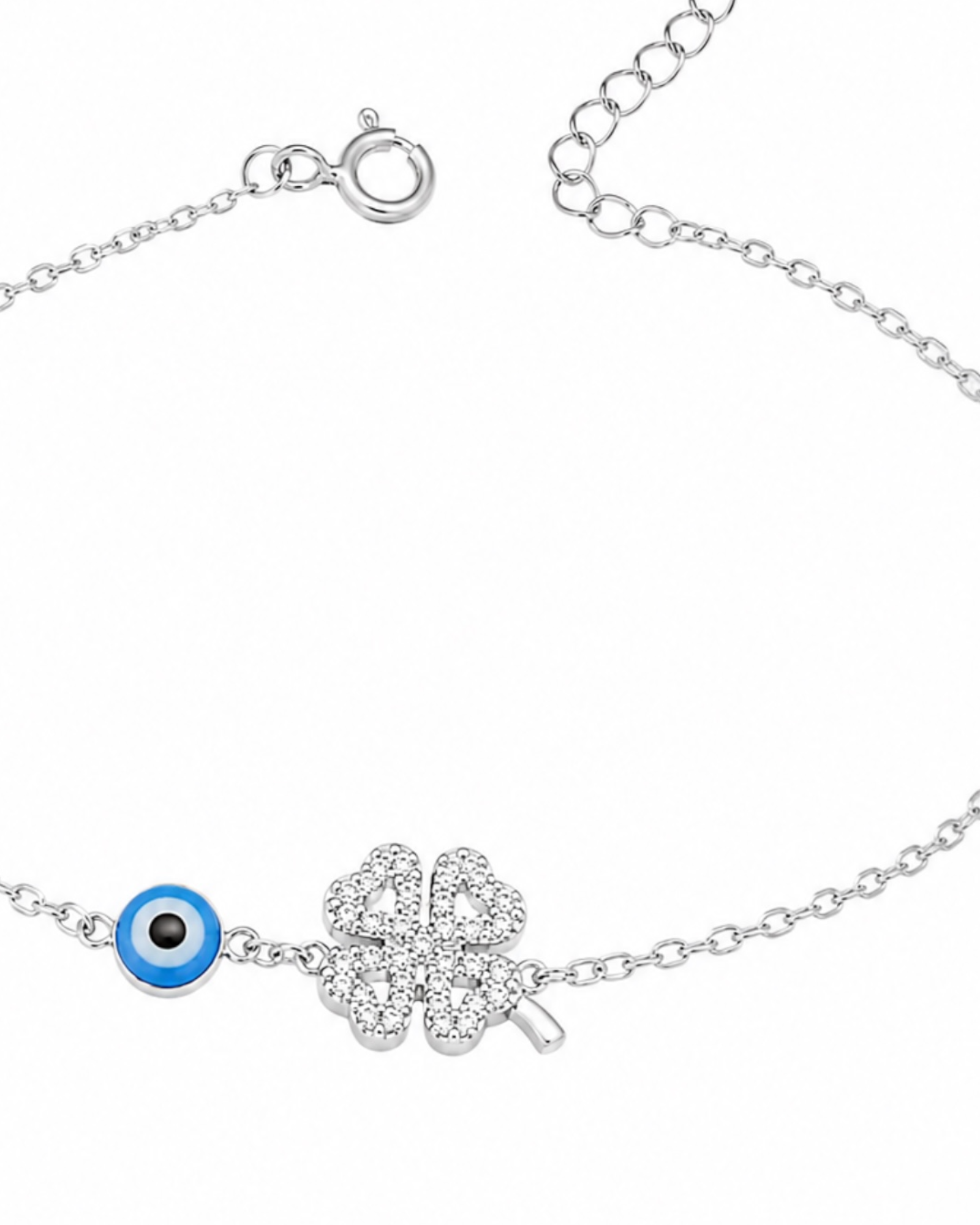 Pulseira Trevo em Prata