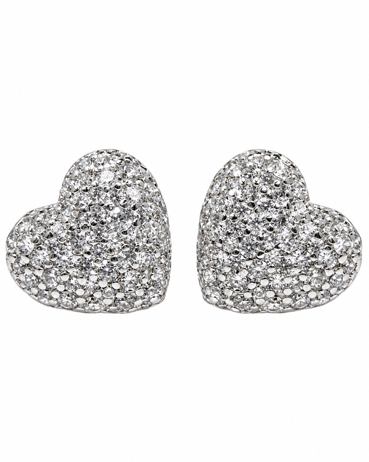 Heart Earrings in Silver