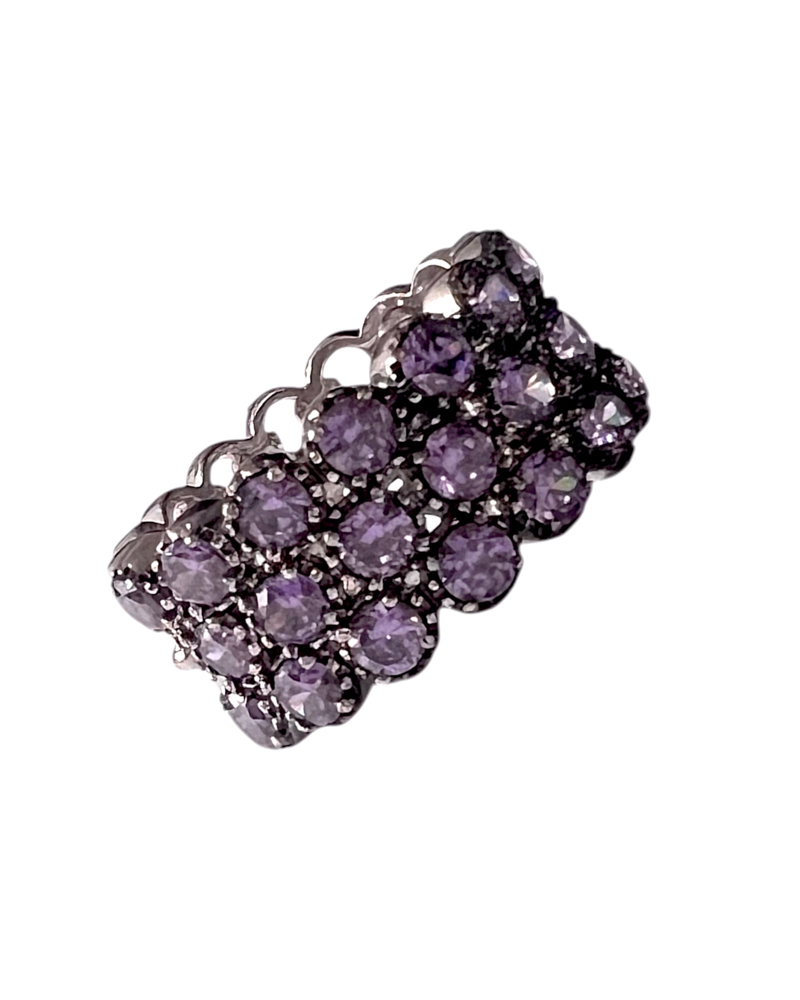 Lilac Sparkles Silver Ring