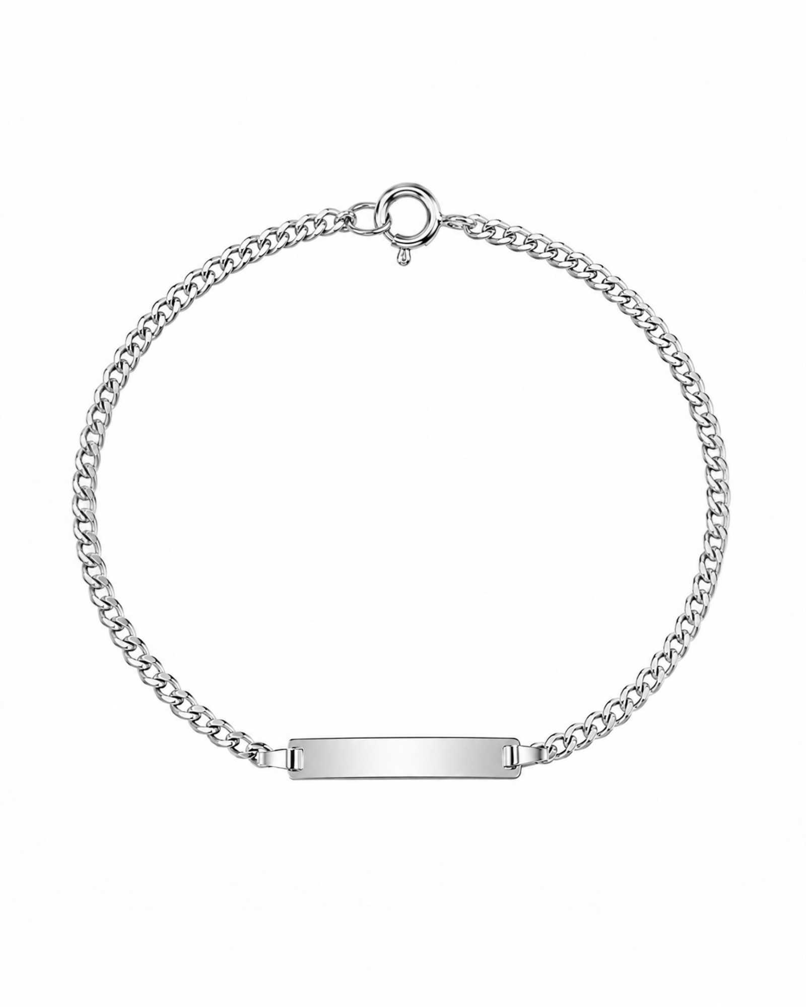 Children's bracelet with silver plate.