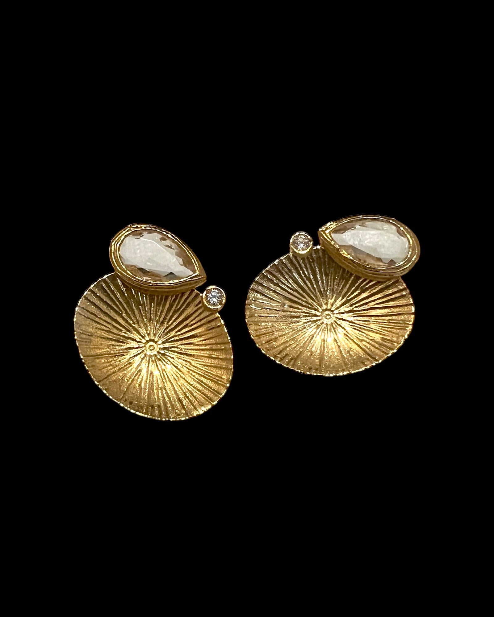 Sun and Shine Earrings in Gold Silver
