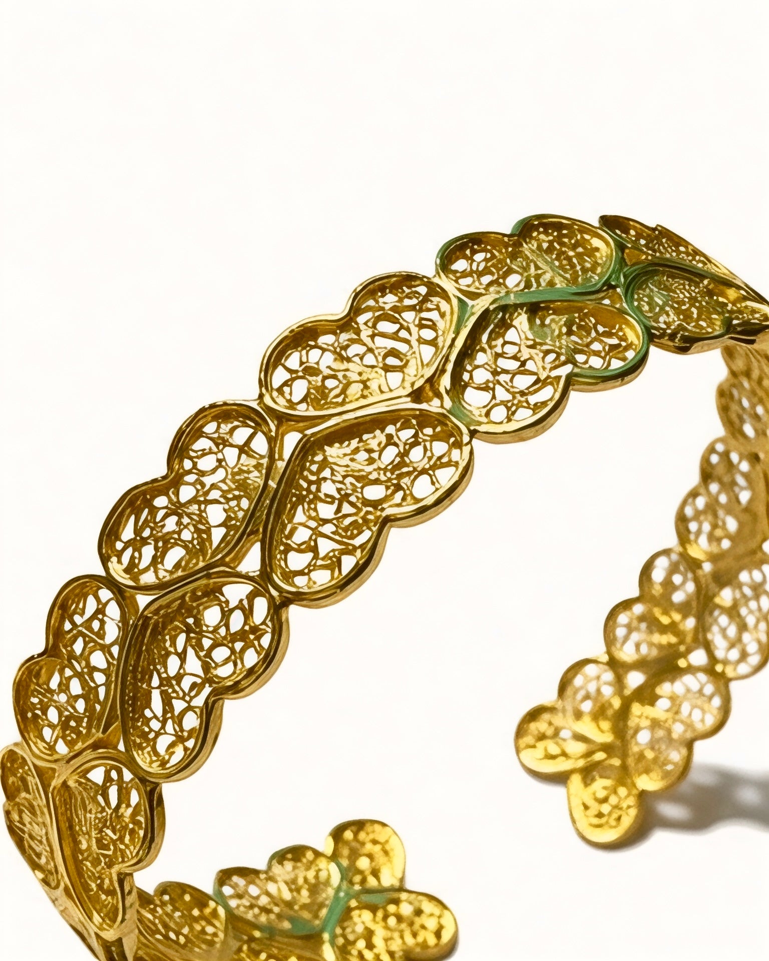 Filigree and gilded silver bracelet/slave bracelet