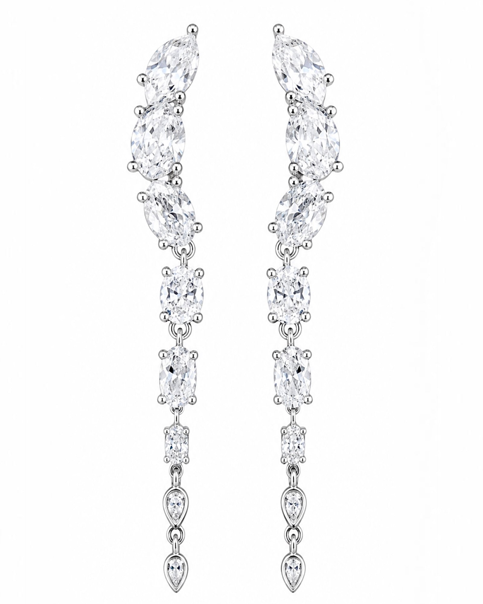 Sparkling Silver Earrings