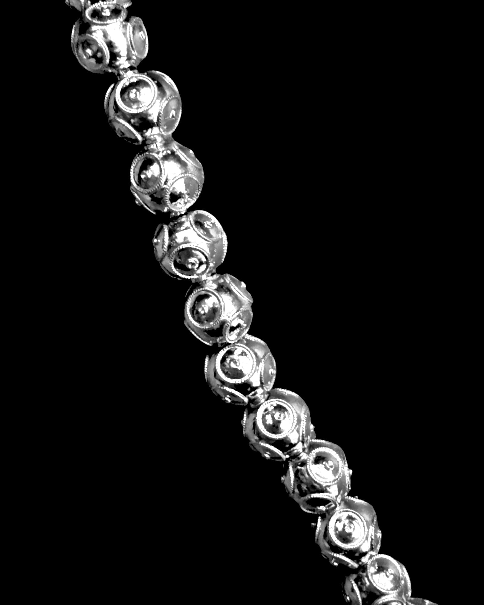Silver Gold Bead Necklace