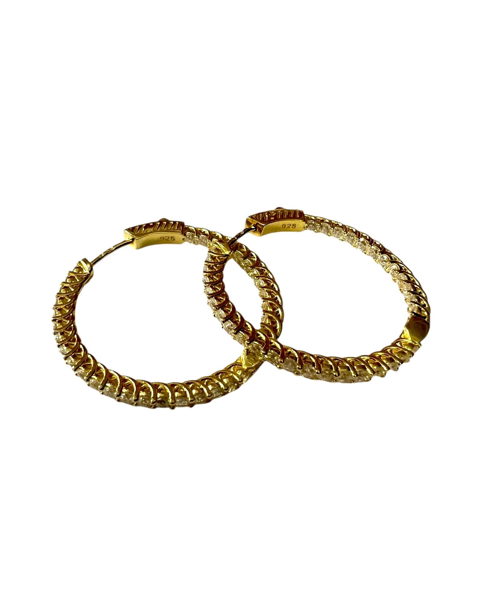 Gold Silver Shiny Hoops