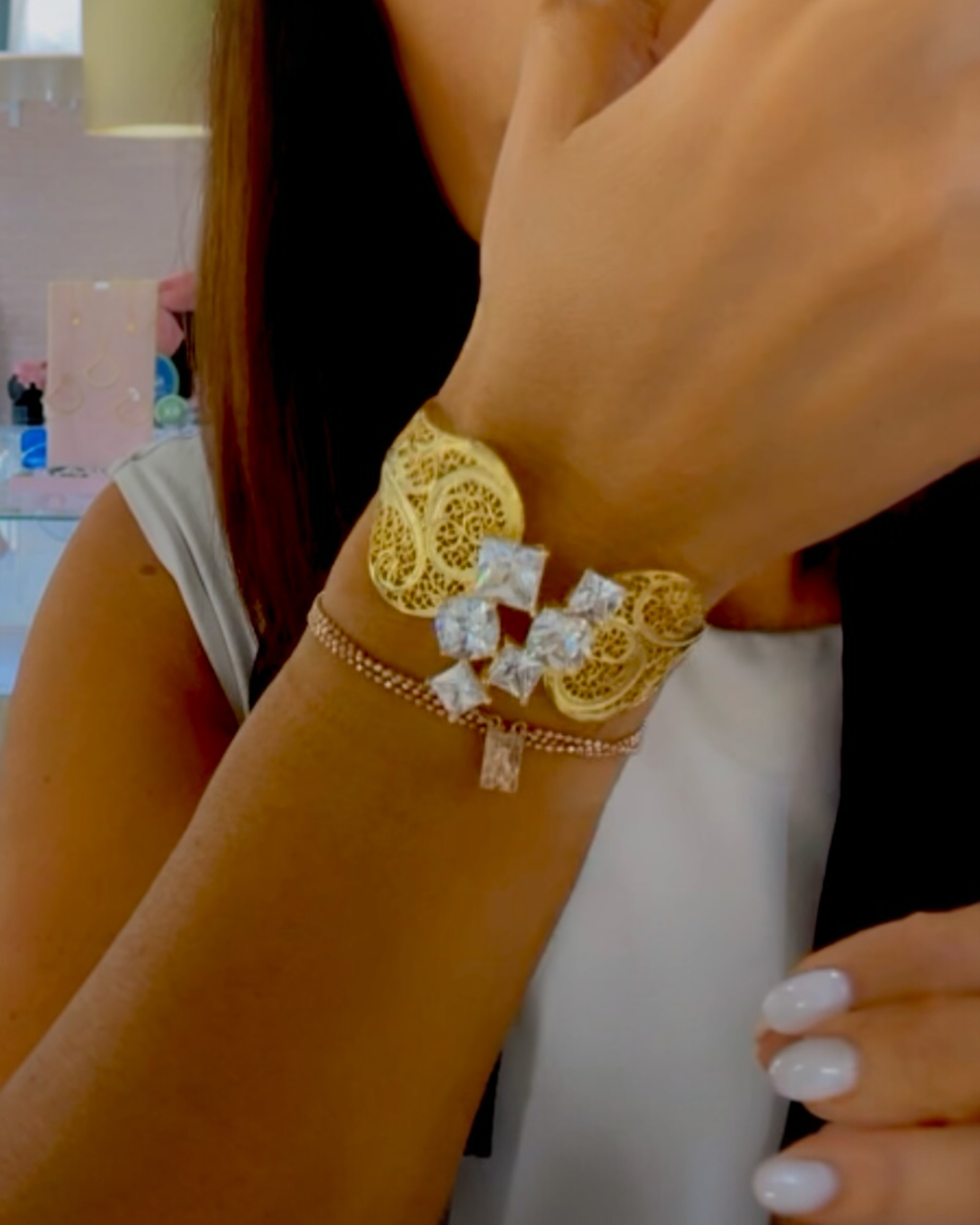 Viana Heart Bracelet in Gold Plated Silver