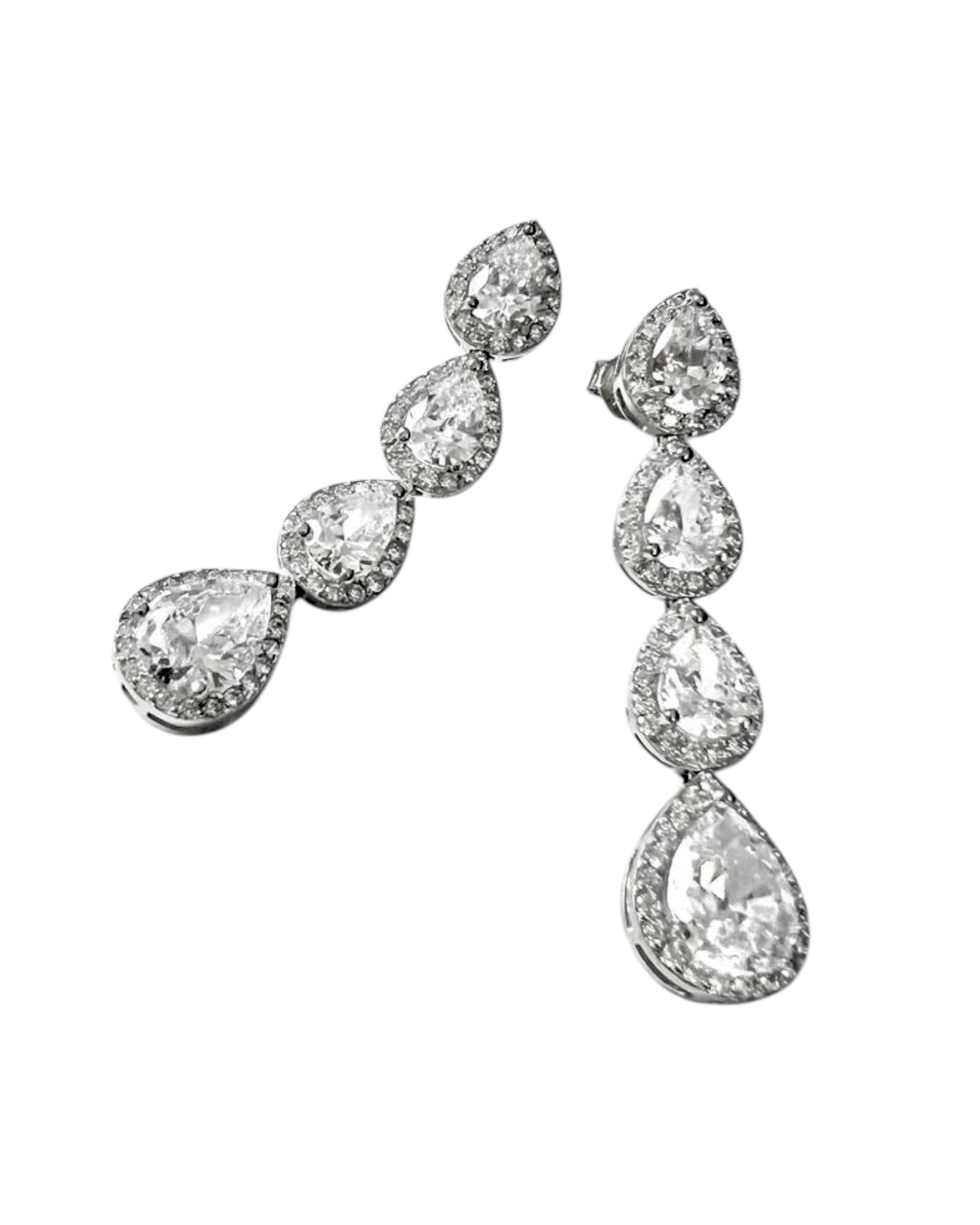 Silver party earrings