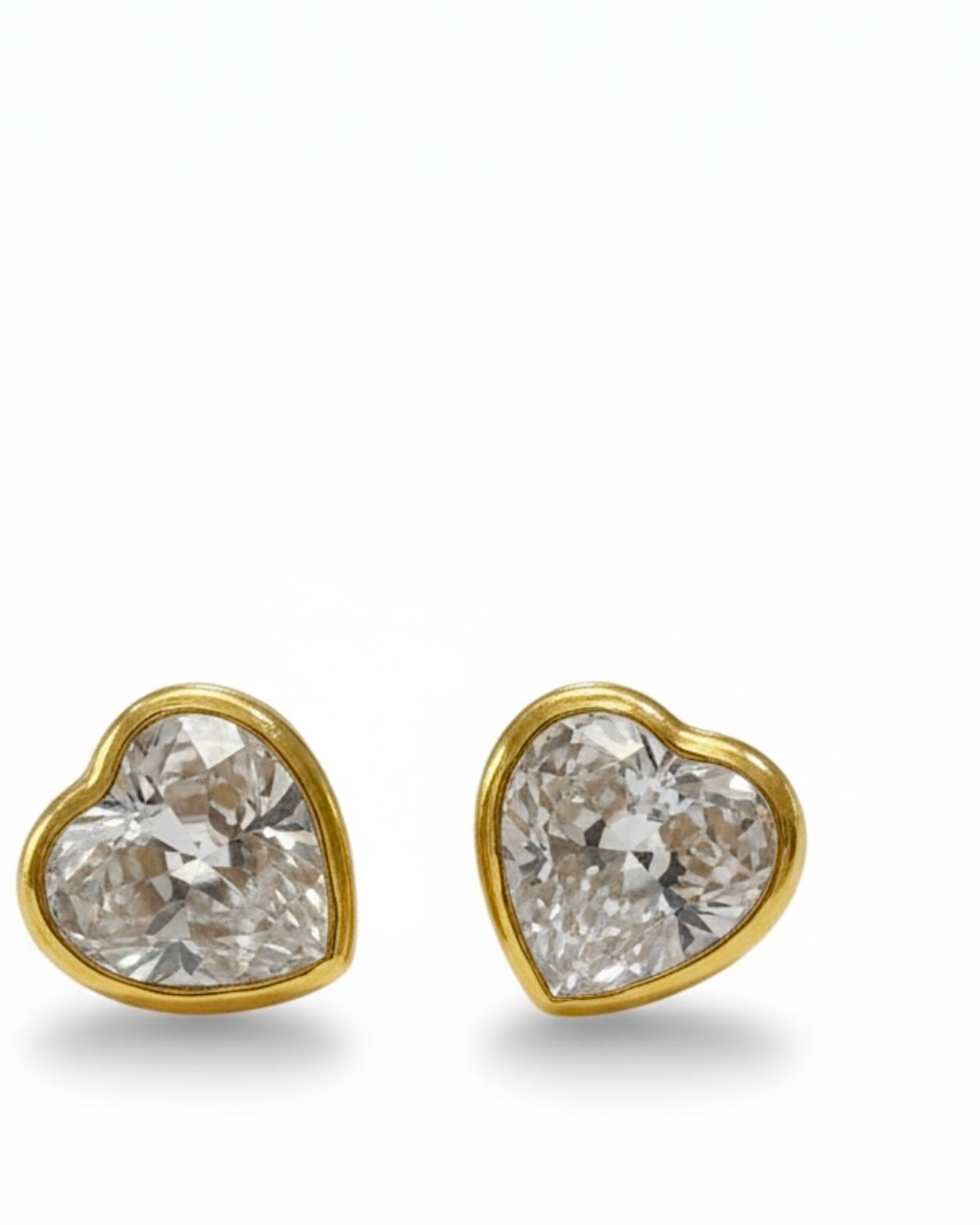 Brincos Corações Ouro