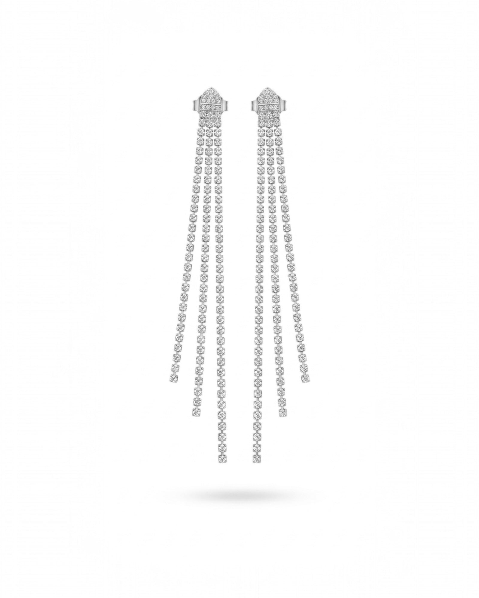 Brincos Festa em Prata Branca