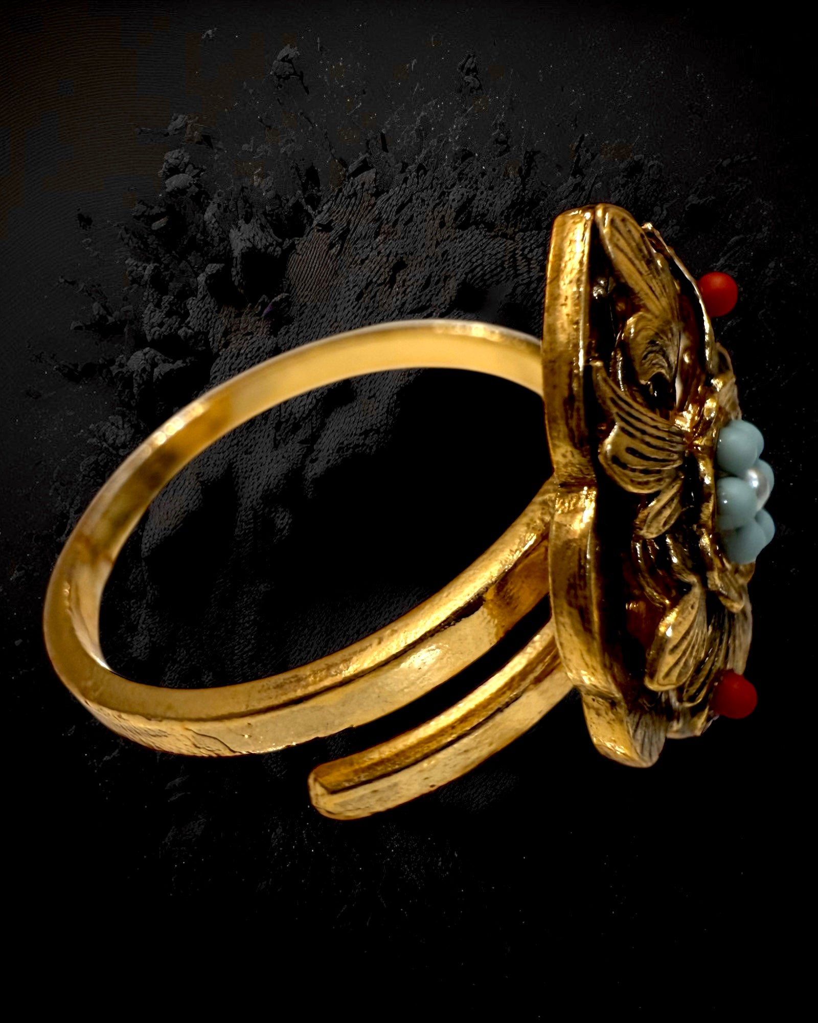 Filigree Ring in Gold Plated Silver