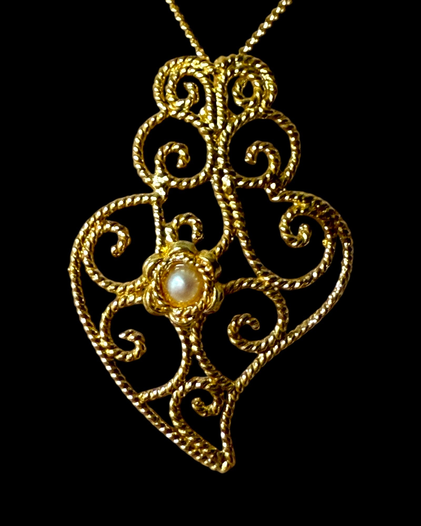 Viana Heart Necklace in Gold Plated Silver