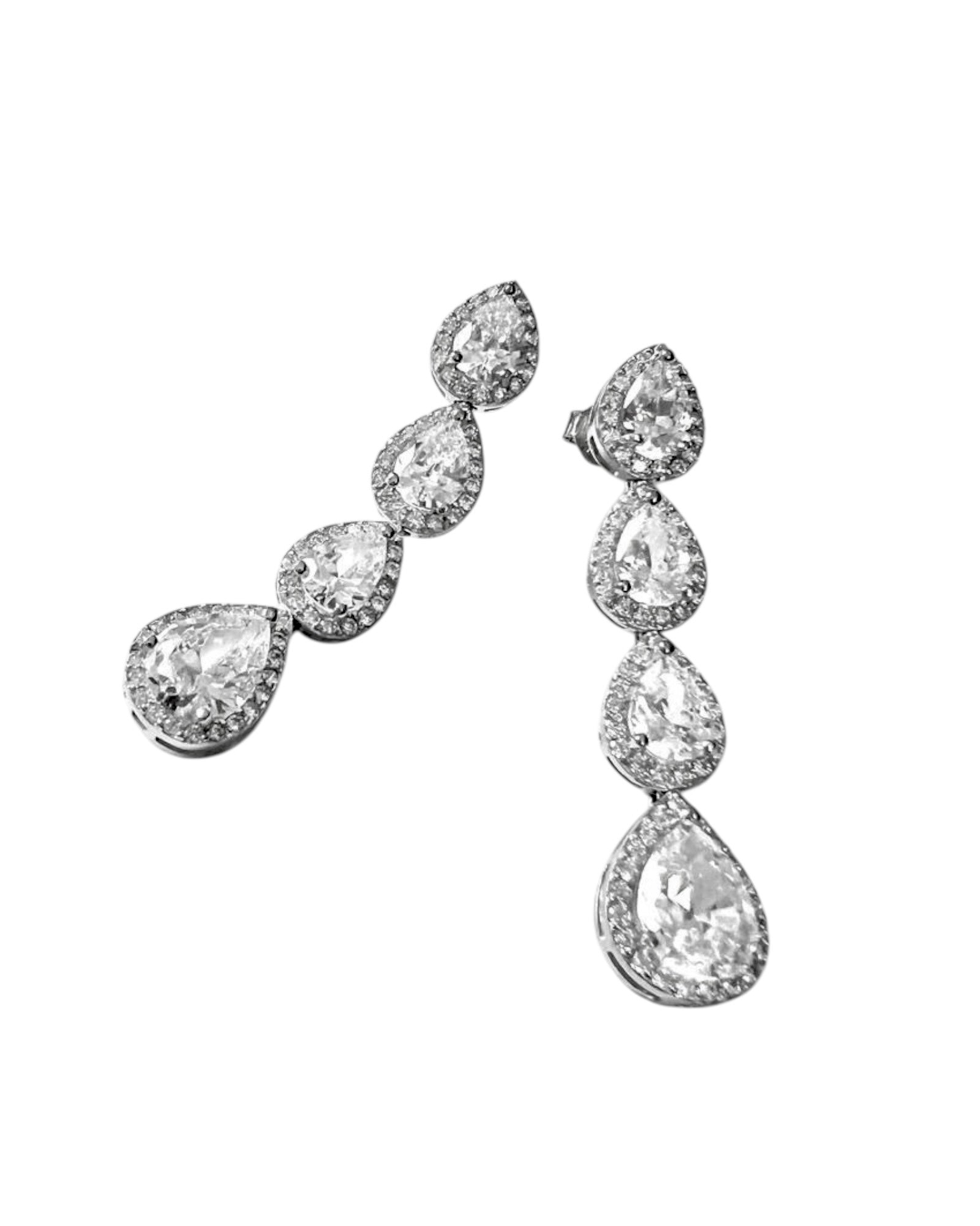 Silver party earrings