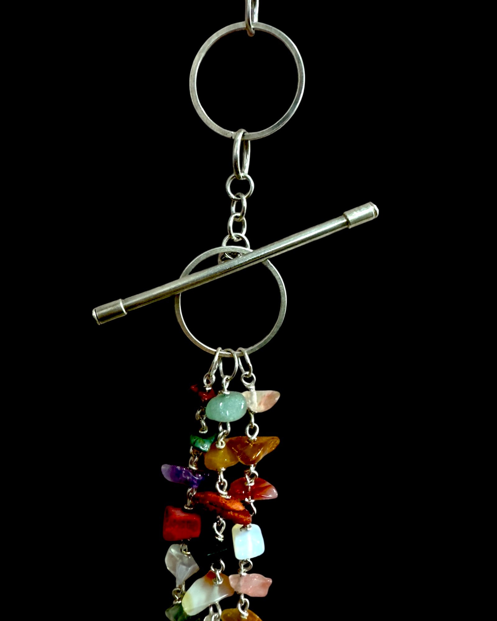 Colar Multicolor com Pedras Naturais e Conchas