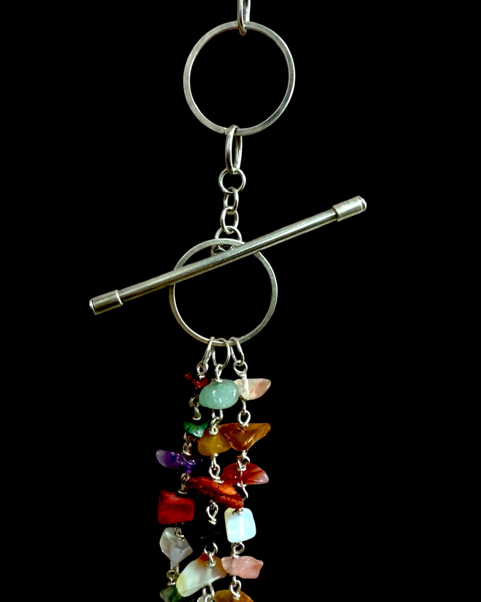 Colar Multicolor com Pedras Naturais e Conchas