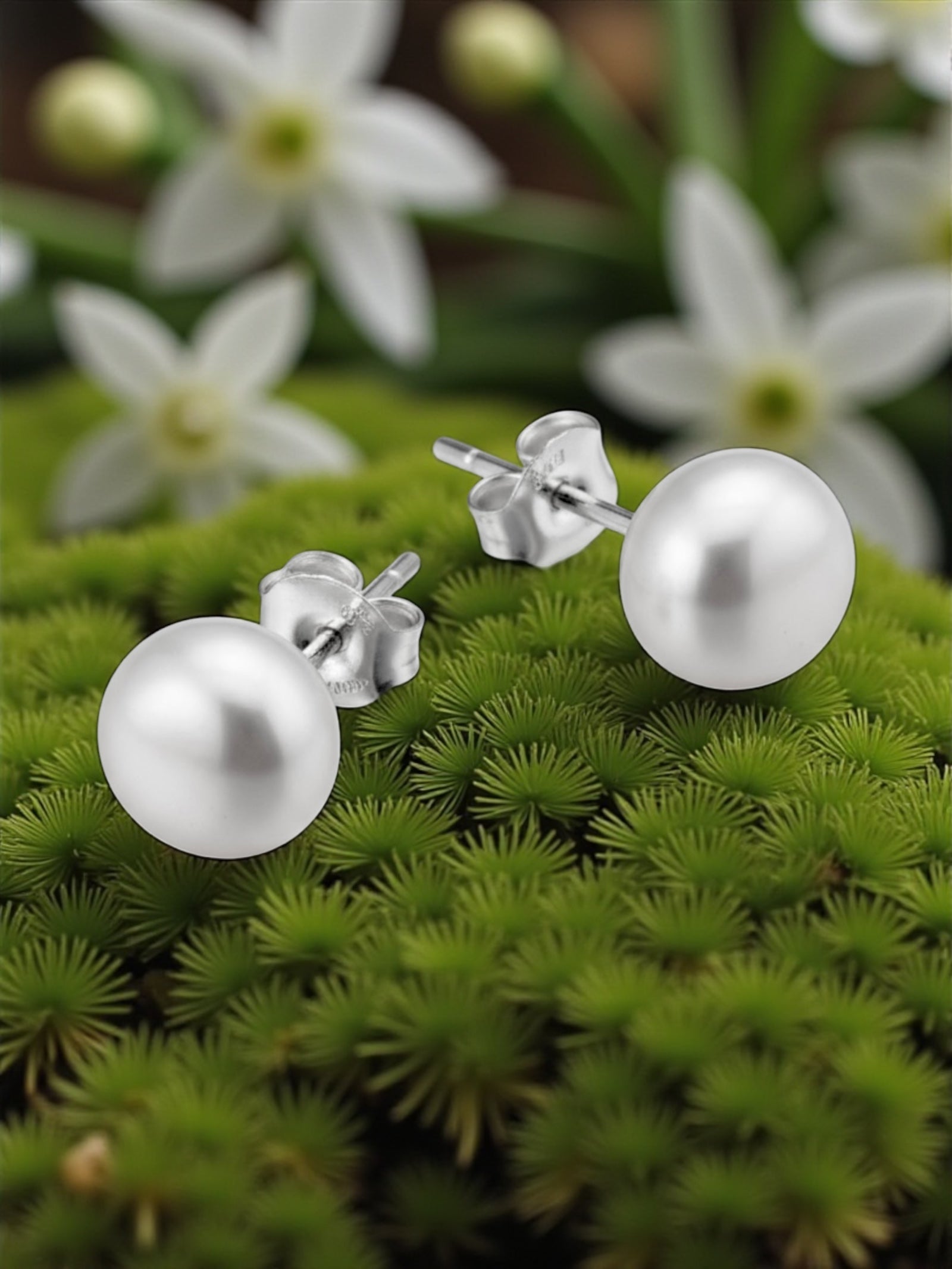 Pearl Earrings in Silver