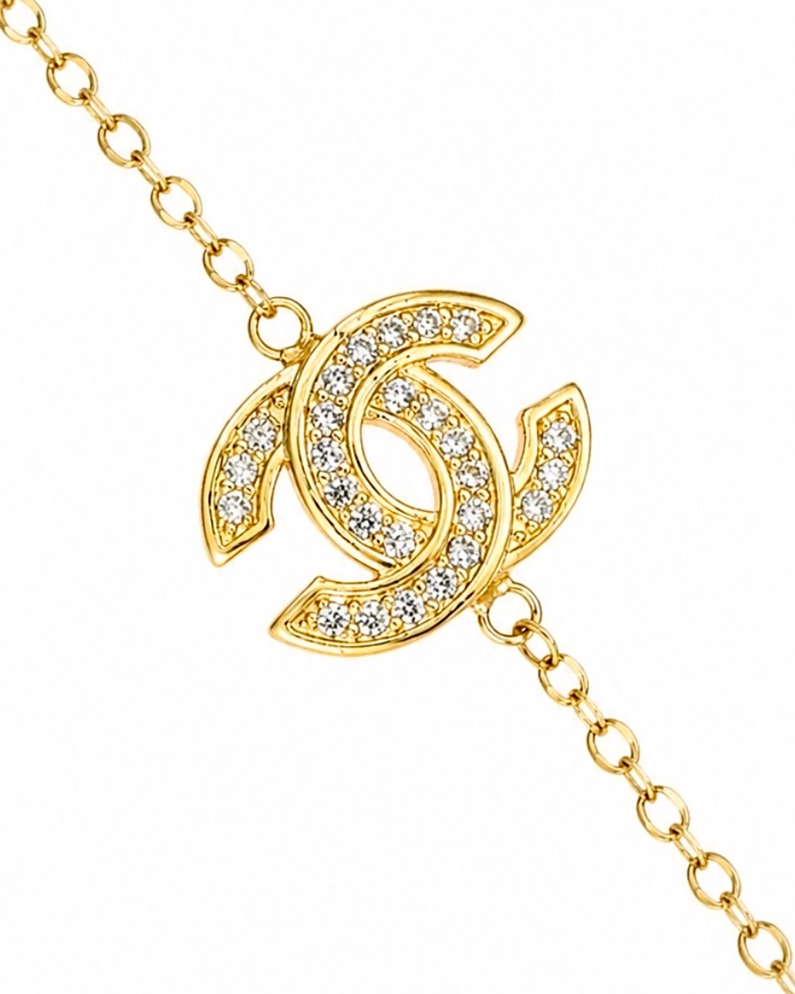 Pulseira Charme em Prata Dourada