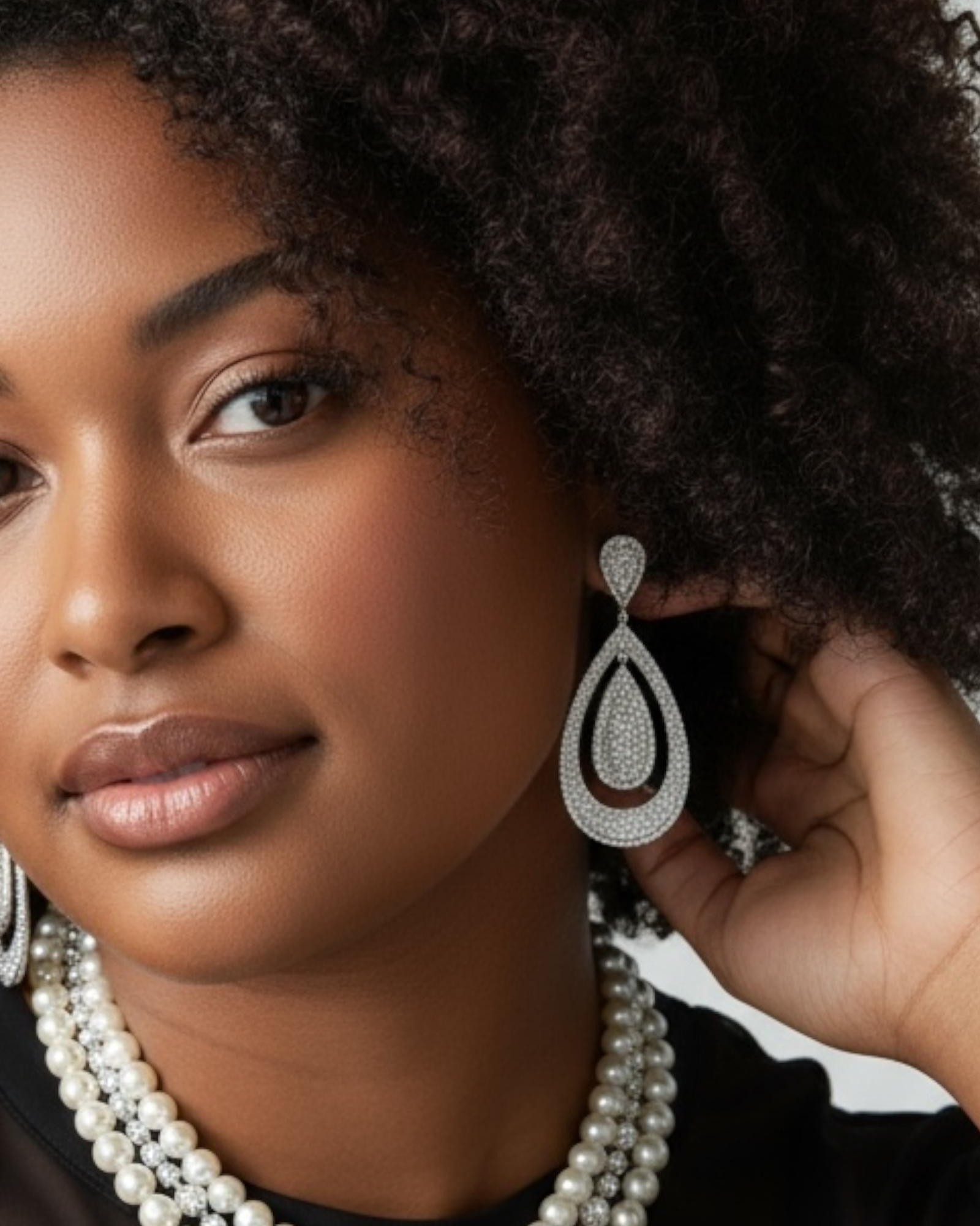 Bridal/Party Drop Earrings in Silver