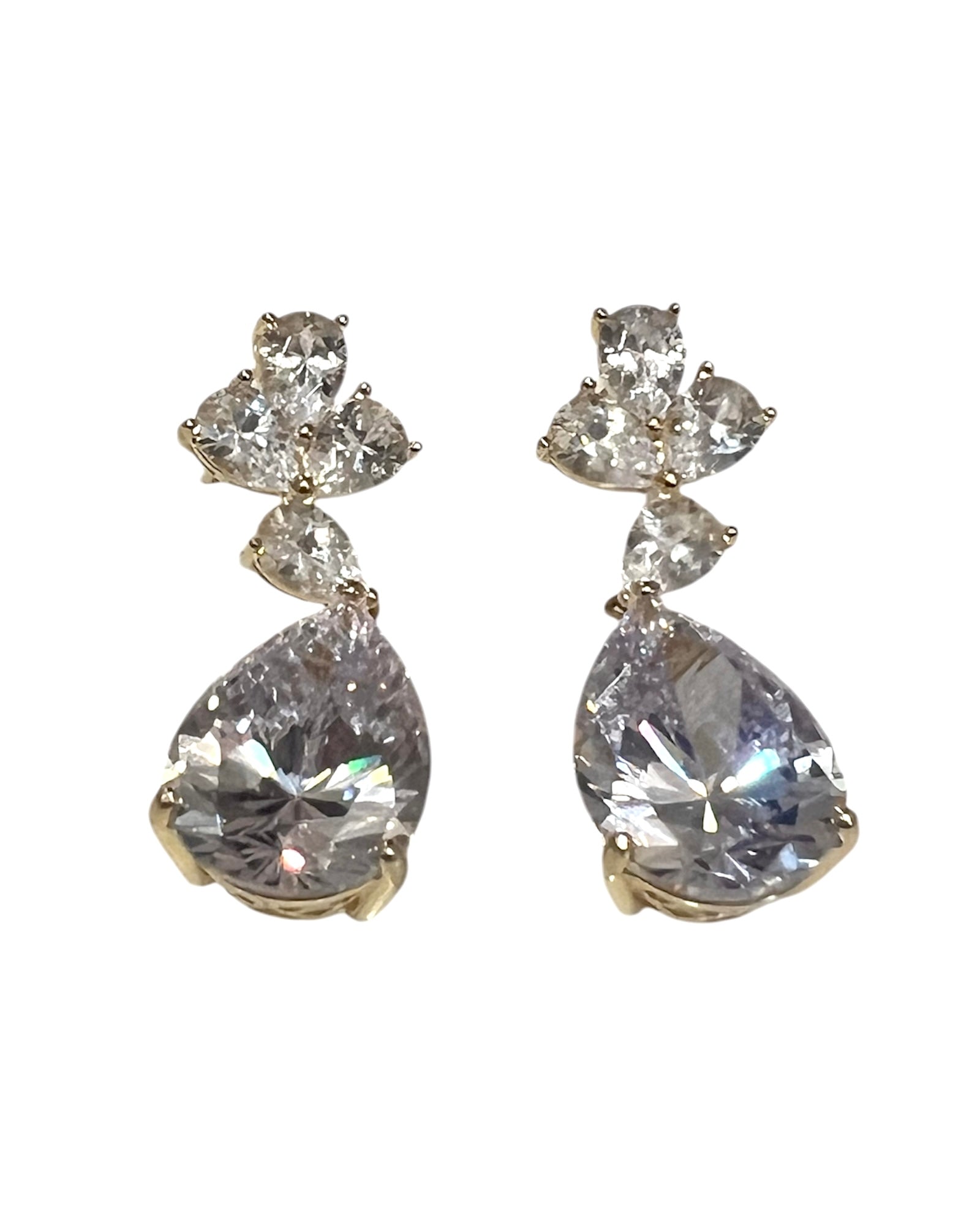 Gold Plated Silver Drop Earrings
