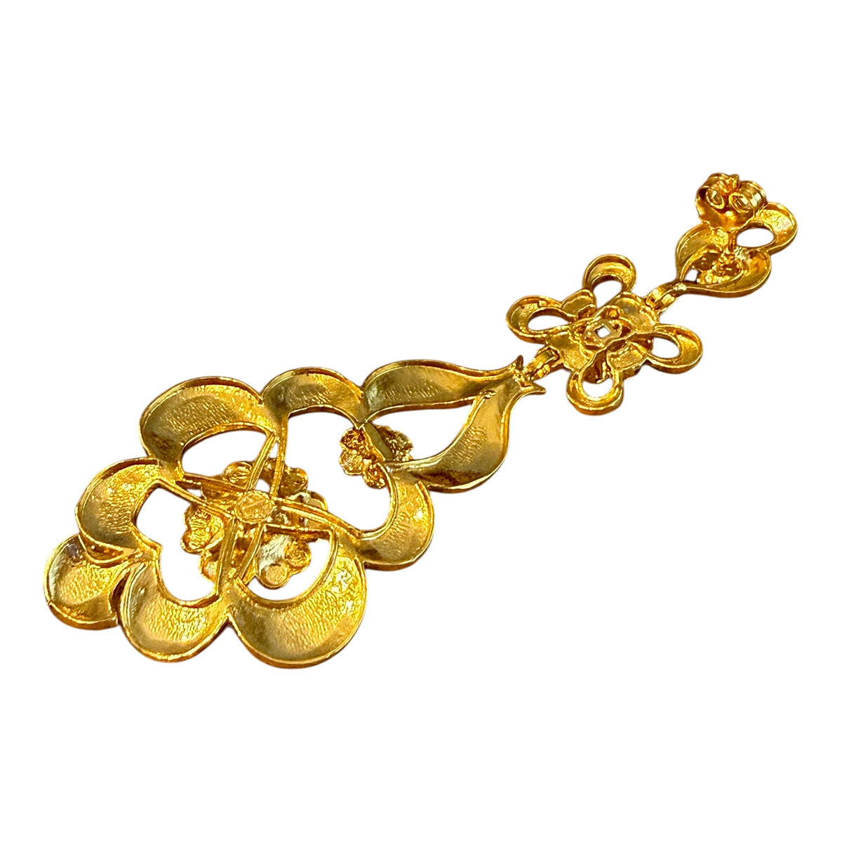 Brincos Barrocos em Prata Dourada