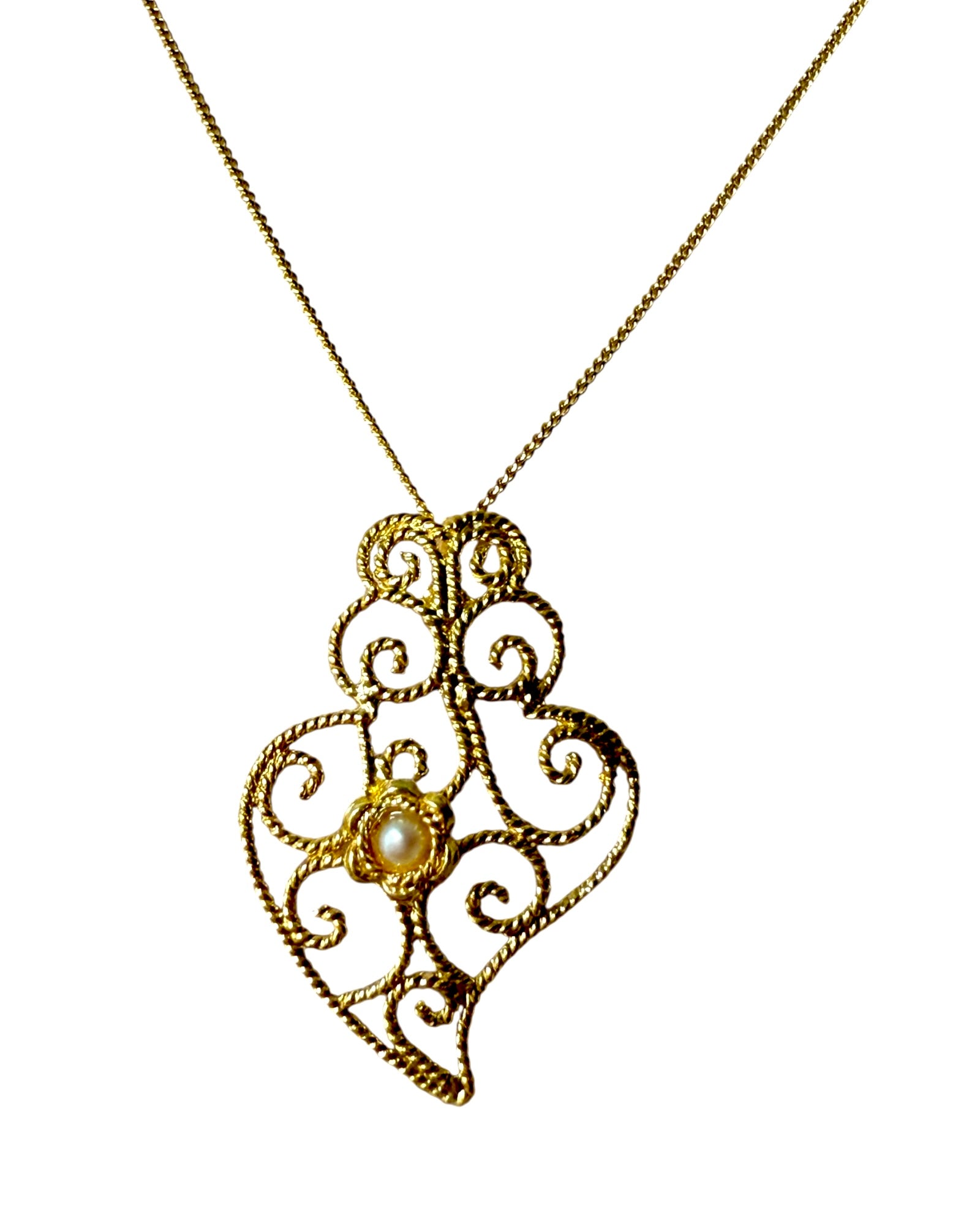 Viana Heart Necklace in Gold Plated Silver