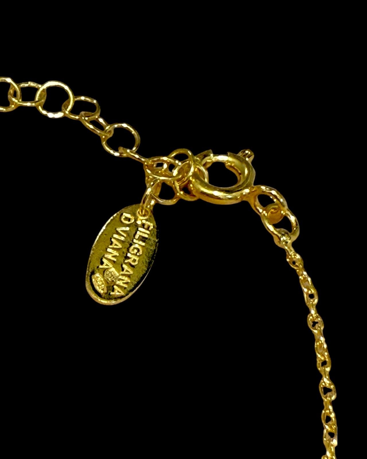 Pulseira Coração de Viana e Dois Corações em Prata Dourada