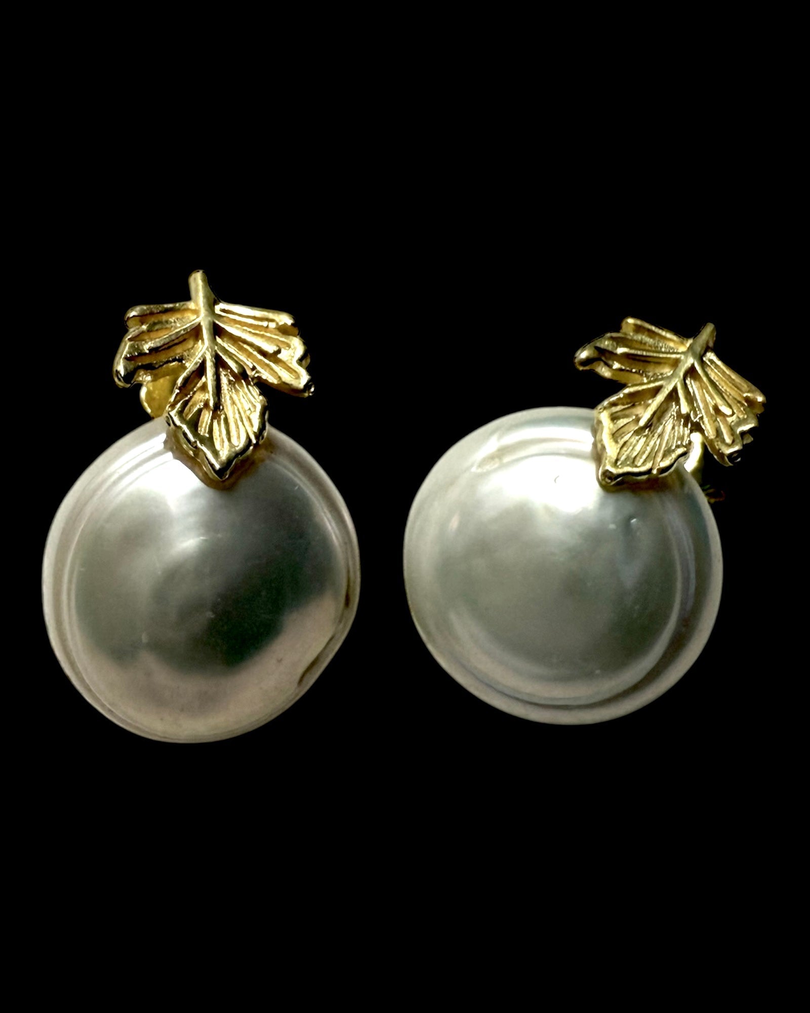 Gold Plated Silver Shiny Earrings