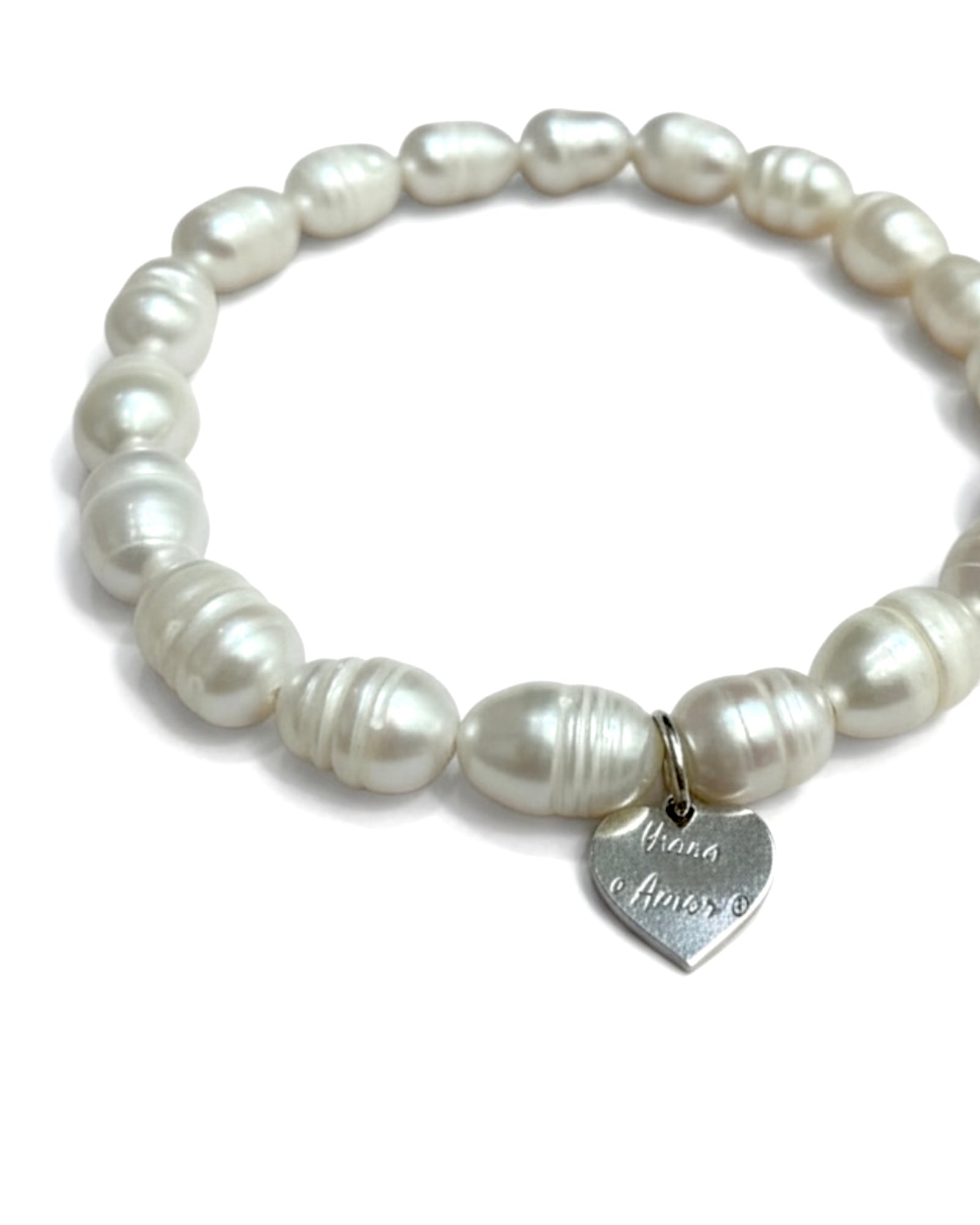 Pearl Bracelet in Rose Silver
