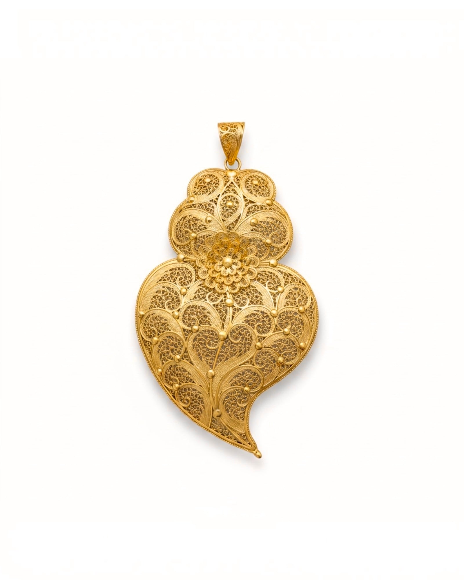 Medalha Coração de Viana em Prata Dourada - 8.7cm