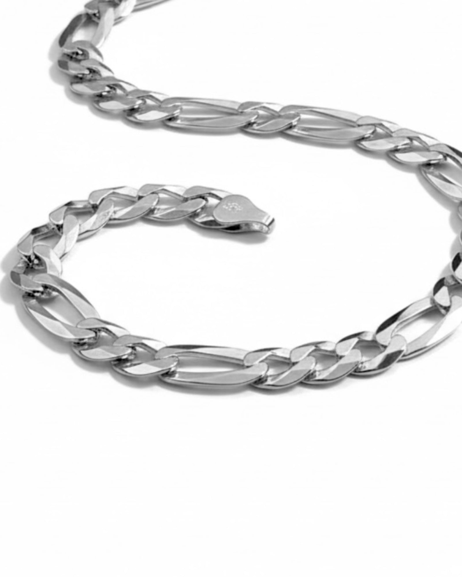 Pulseira Masculina em Prata com malha Groumet