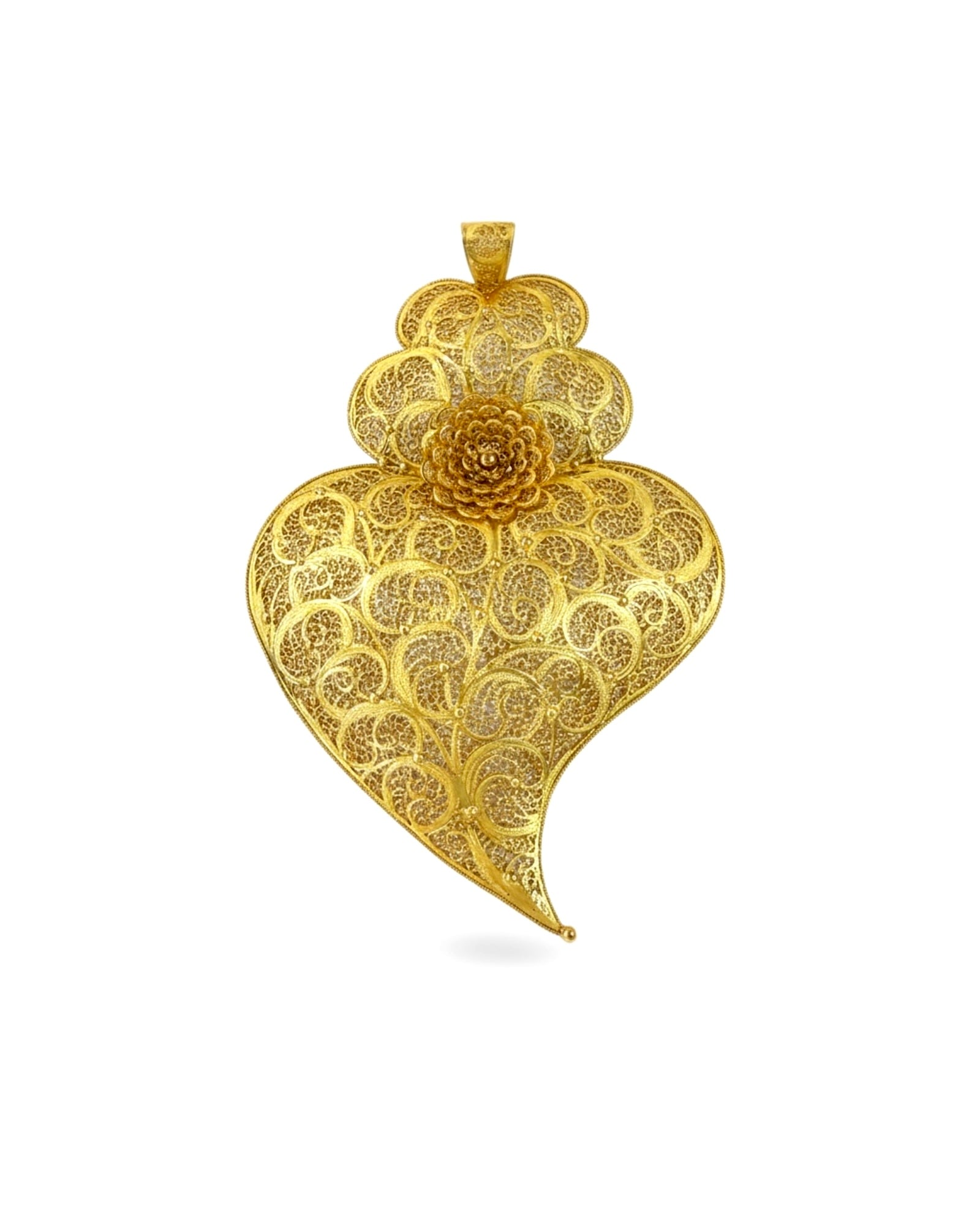 Medalha Coração de Viana de Filigrana em Ouro 19kl