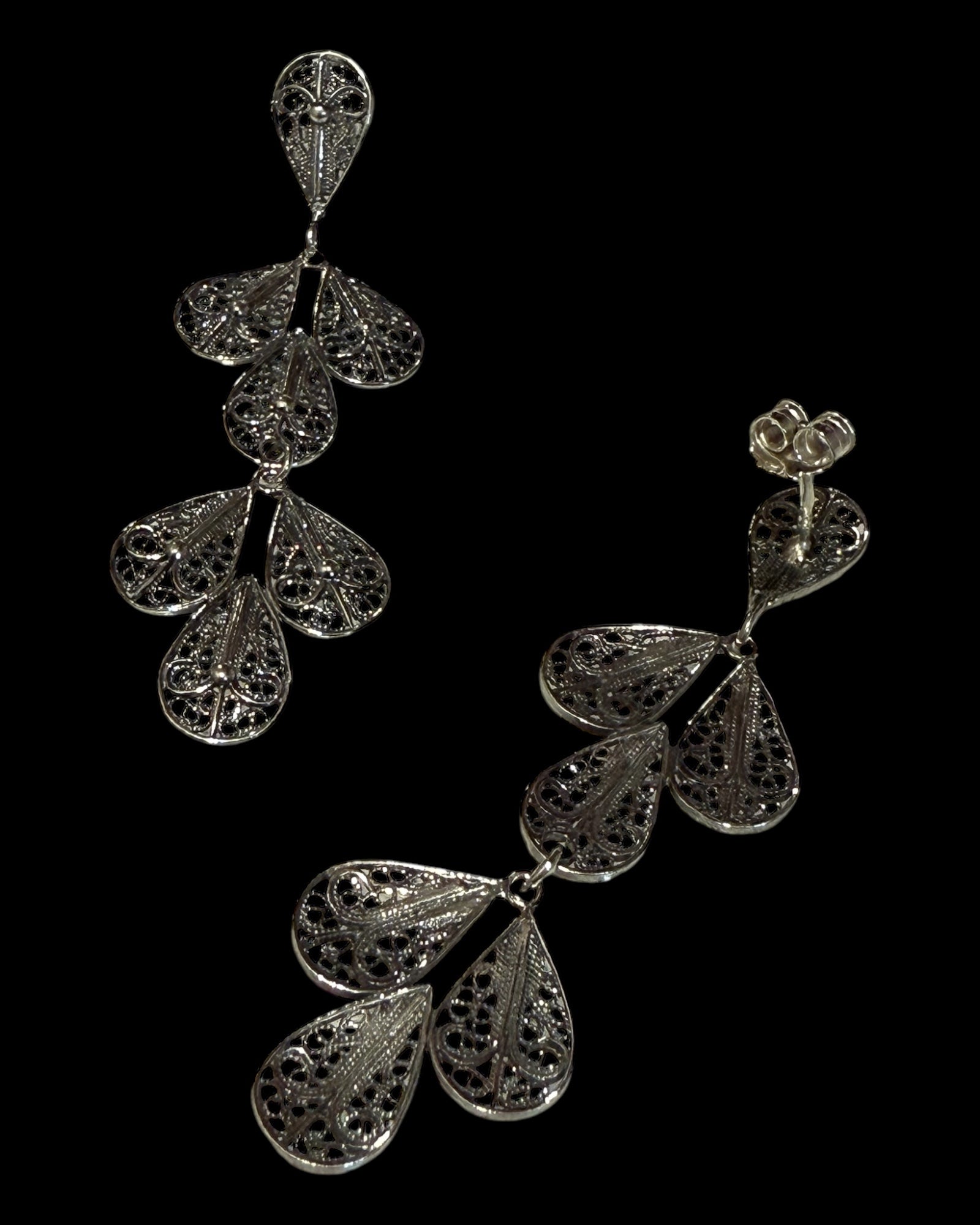 Viana Beads Earrings in Gold Plated Silver