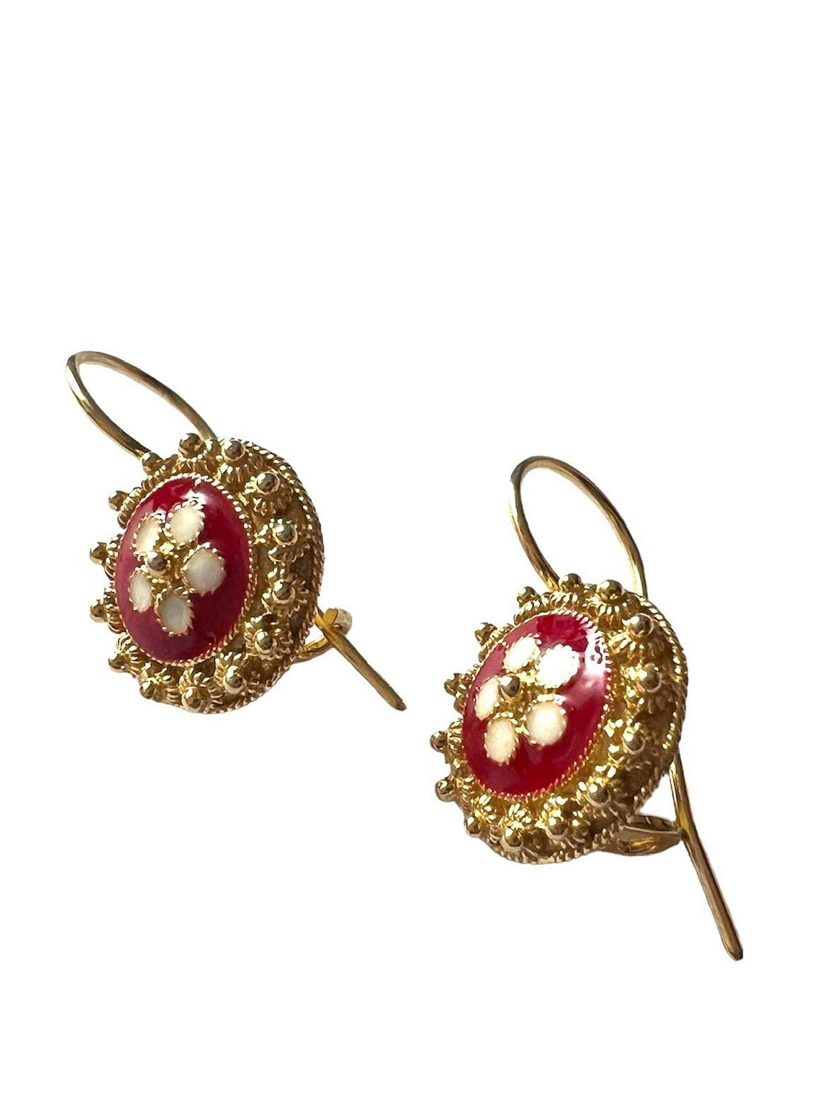Snail Earrings in Gold Plated Silver