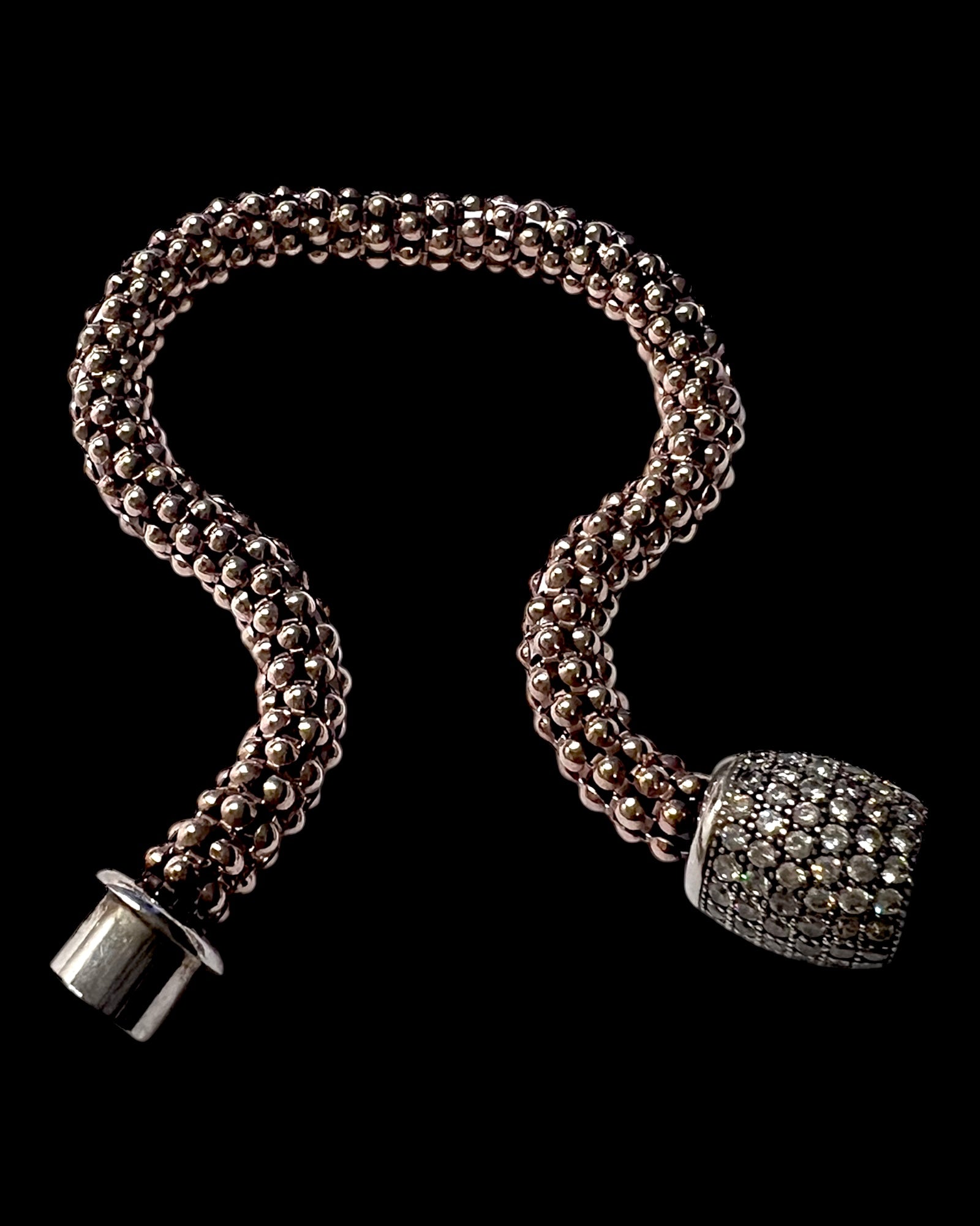 Center Bracelet in Pink Silver