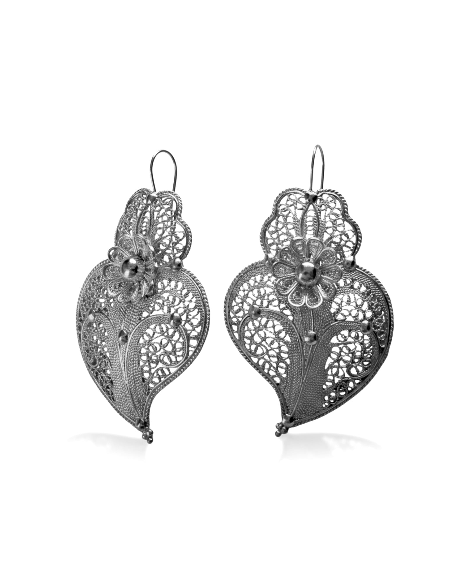 Viana Heart Earrings in Gold Plated Silver