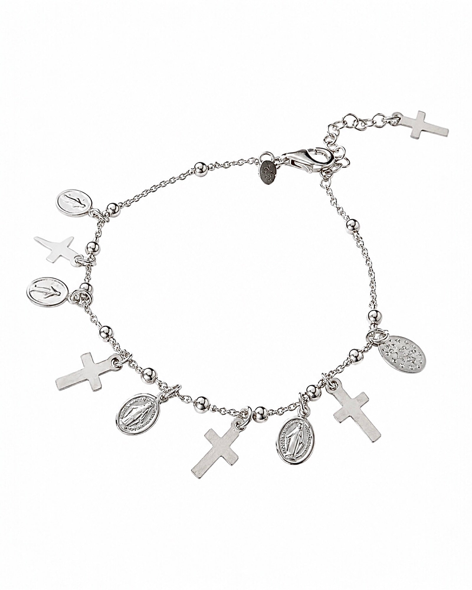 Bracelet with Symbols in Silver