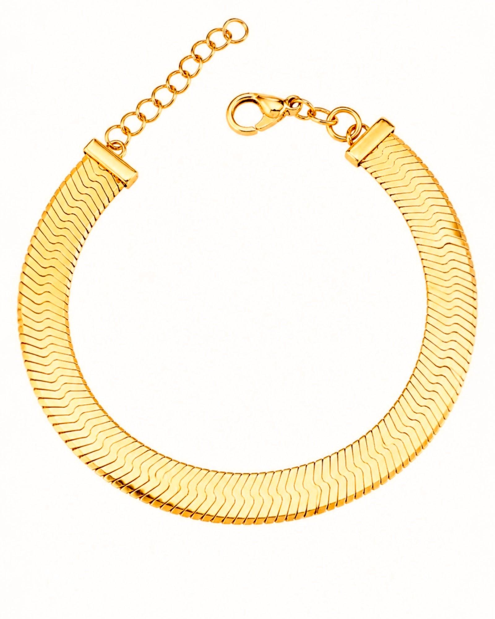 Pulseira Simples em Prata Dourada