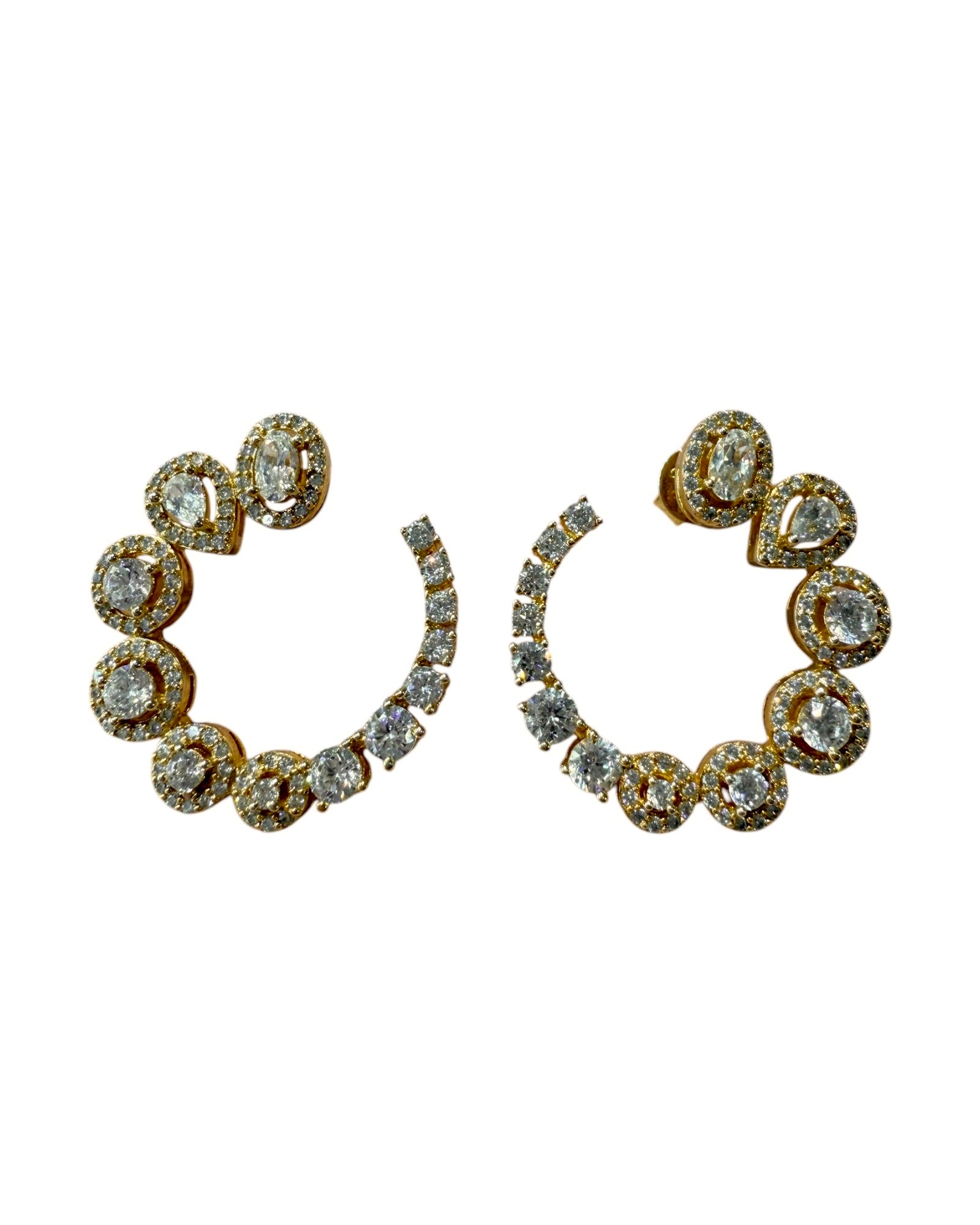 Gold Silver Glitter Earrings