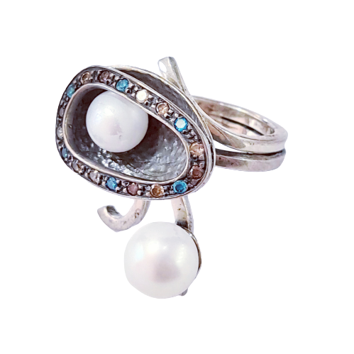 Colorful Silver Ring
