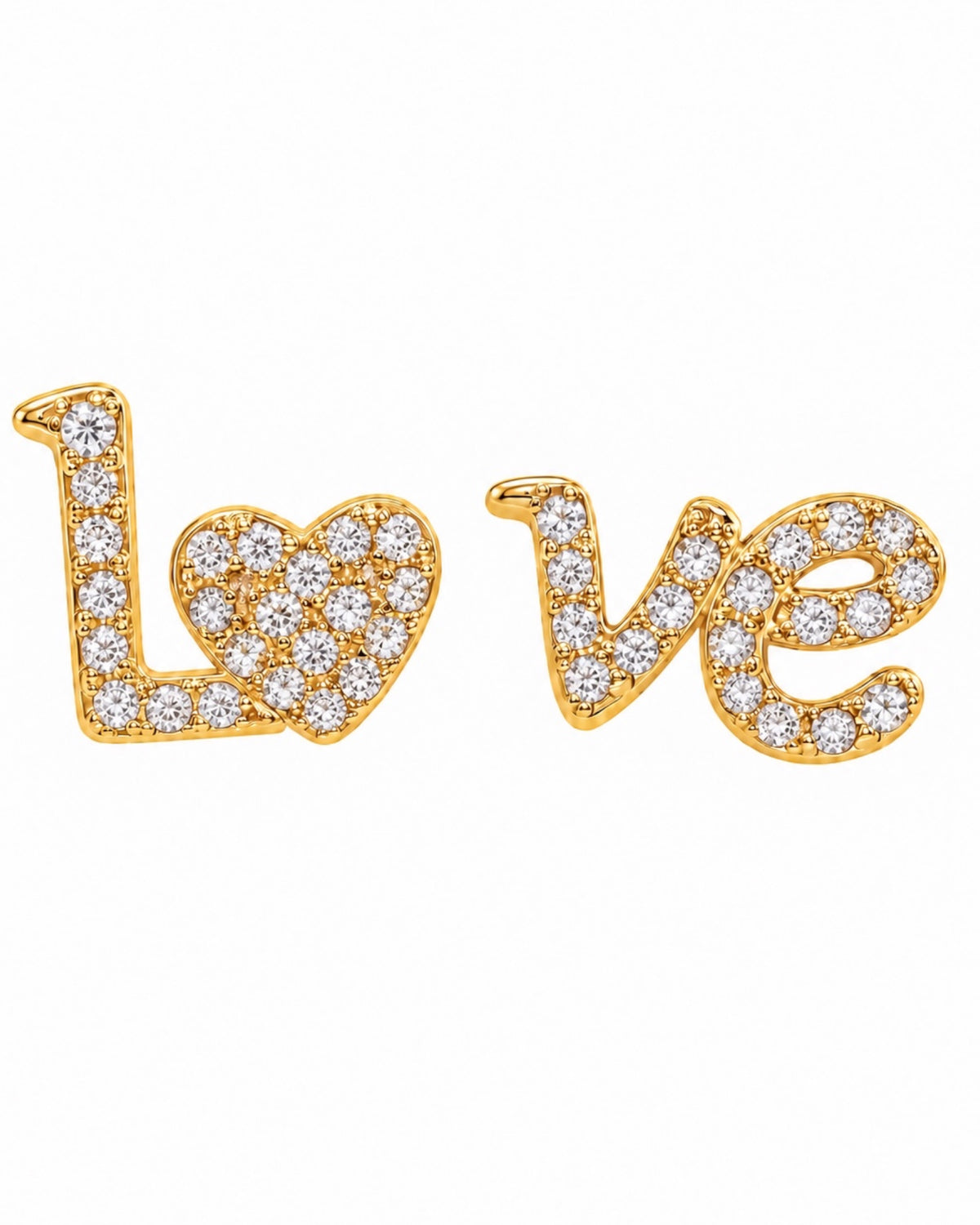 Gold-plated silver clover earrings