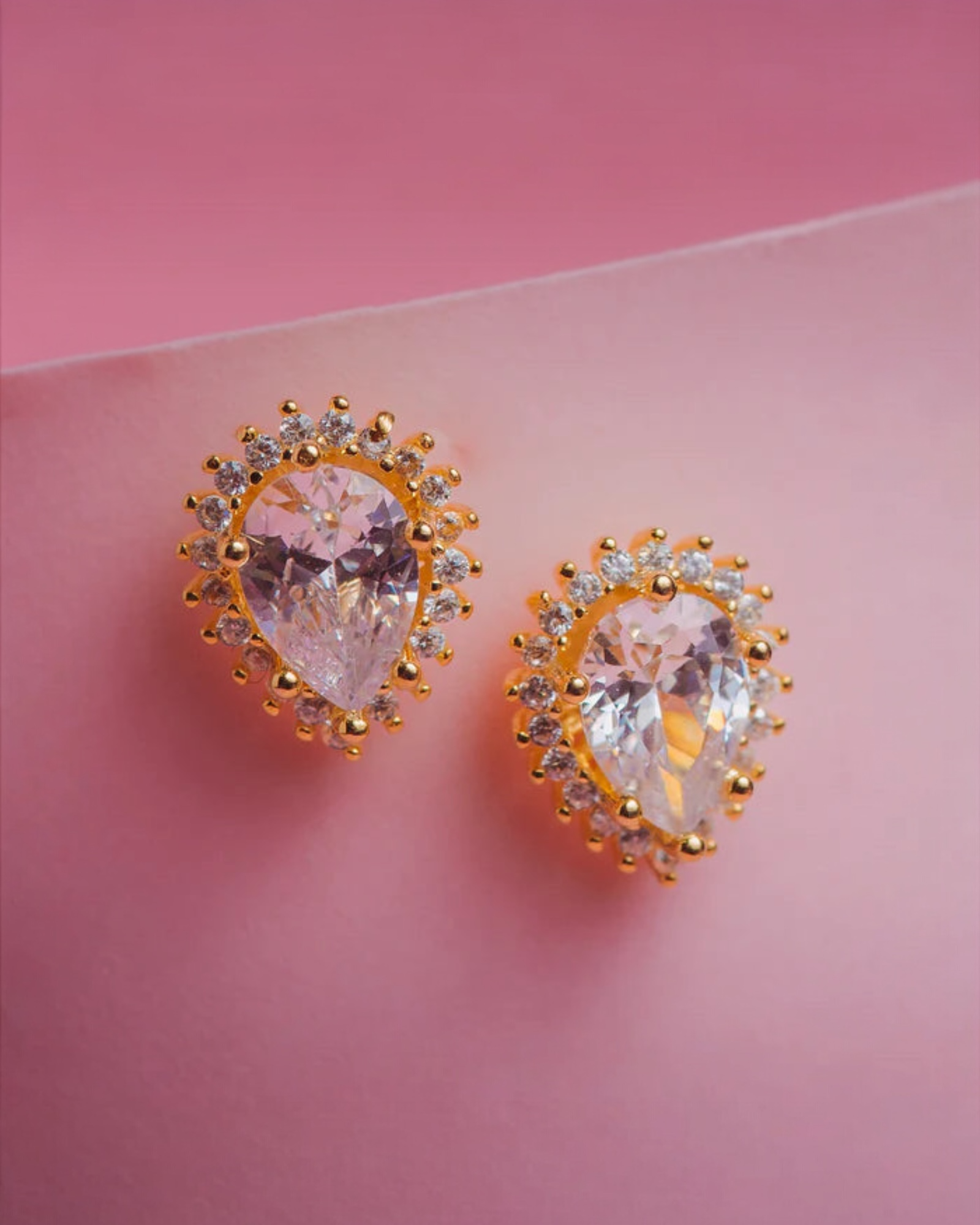 Brincos Gotas em Prata Rosa