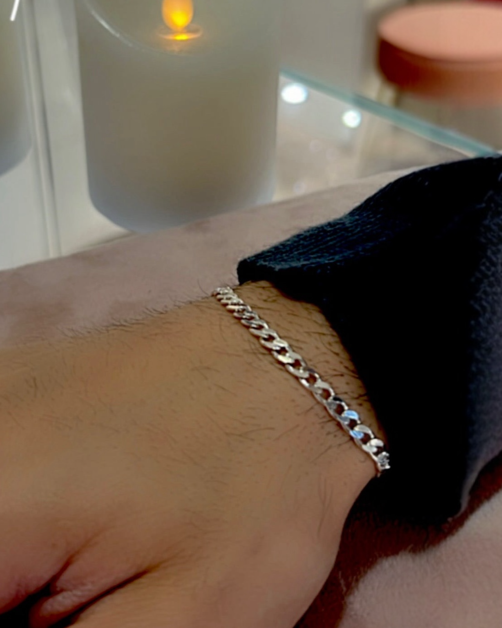 Pulseira Gourmette em Prata 925% para Homem – Malha Grumet Clássica