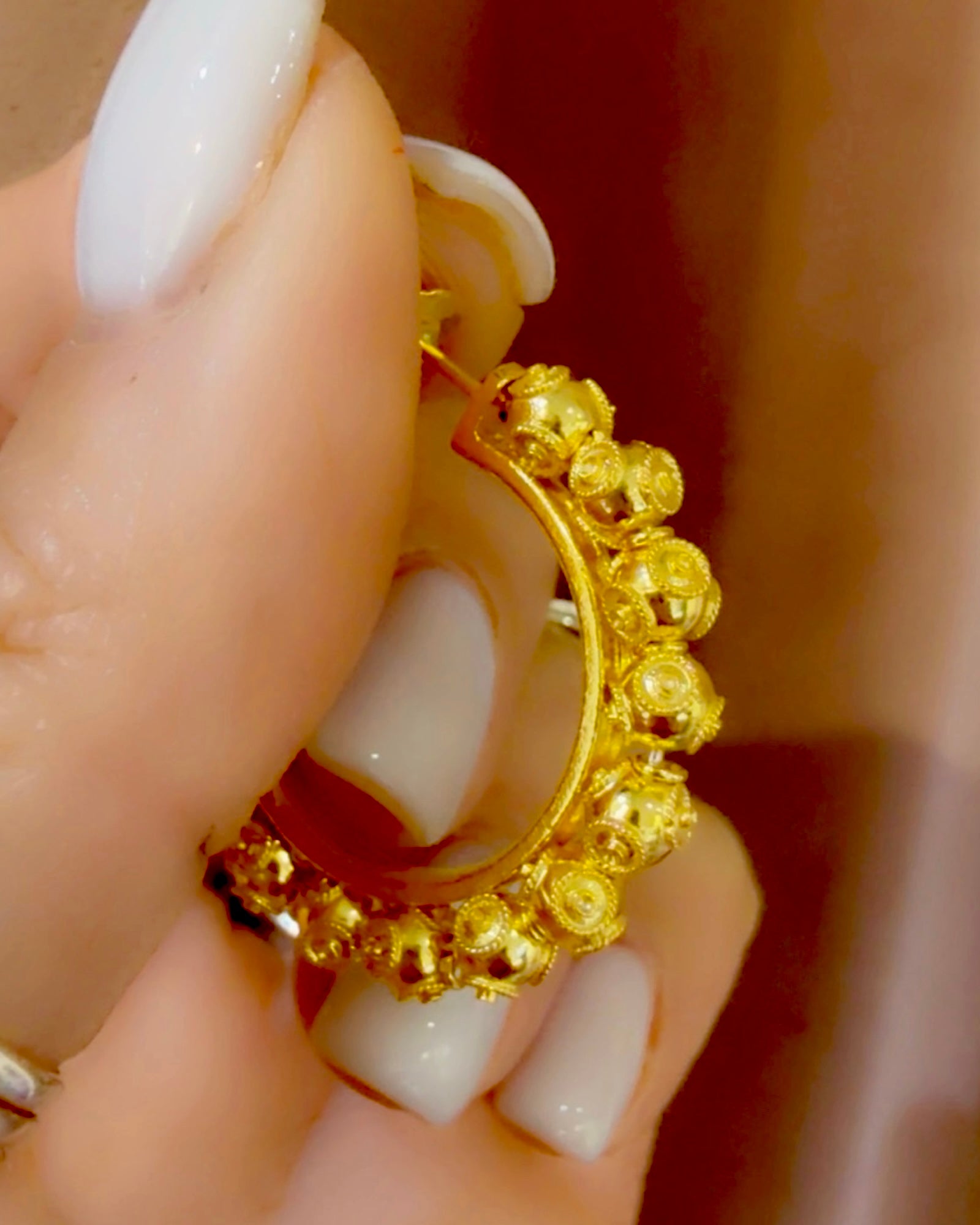 Viana Beads Rings in Gold Plated Silver