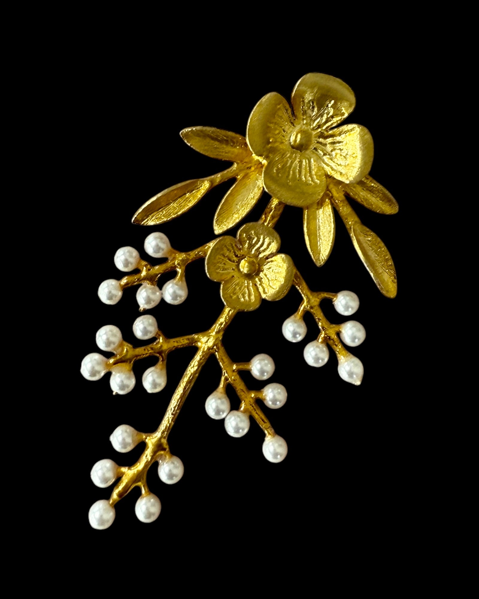 Gold Plated Silver Flower Earrings