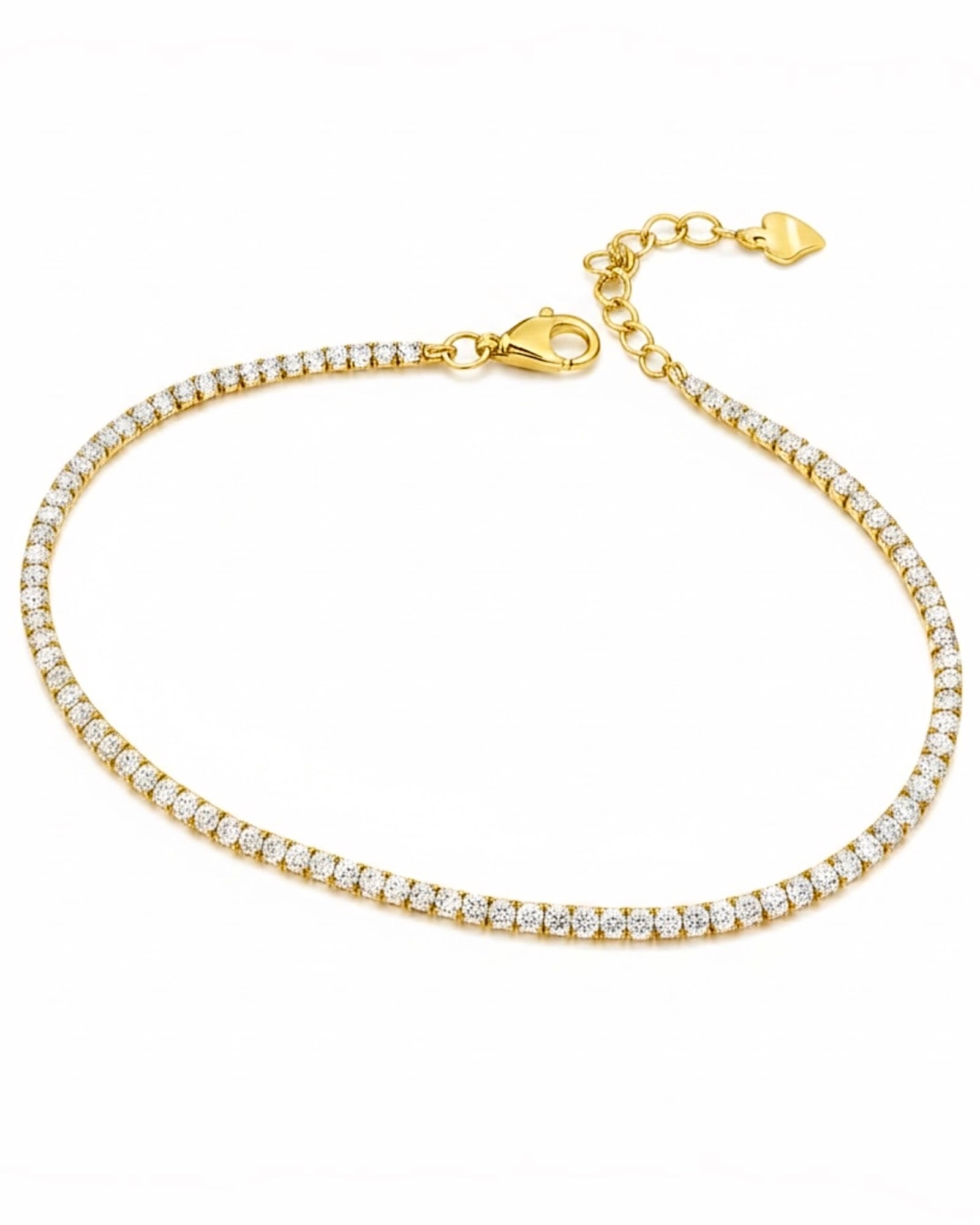 Pulseira com Brilho em Prata Dourada