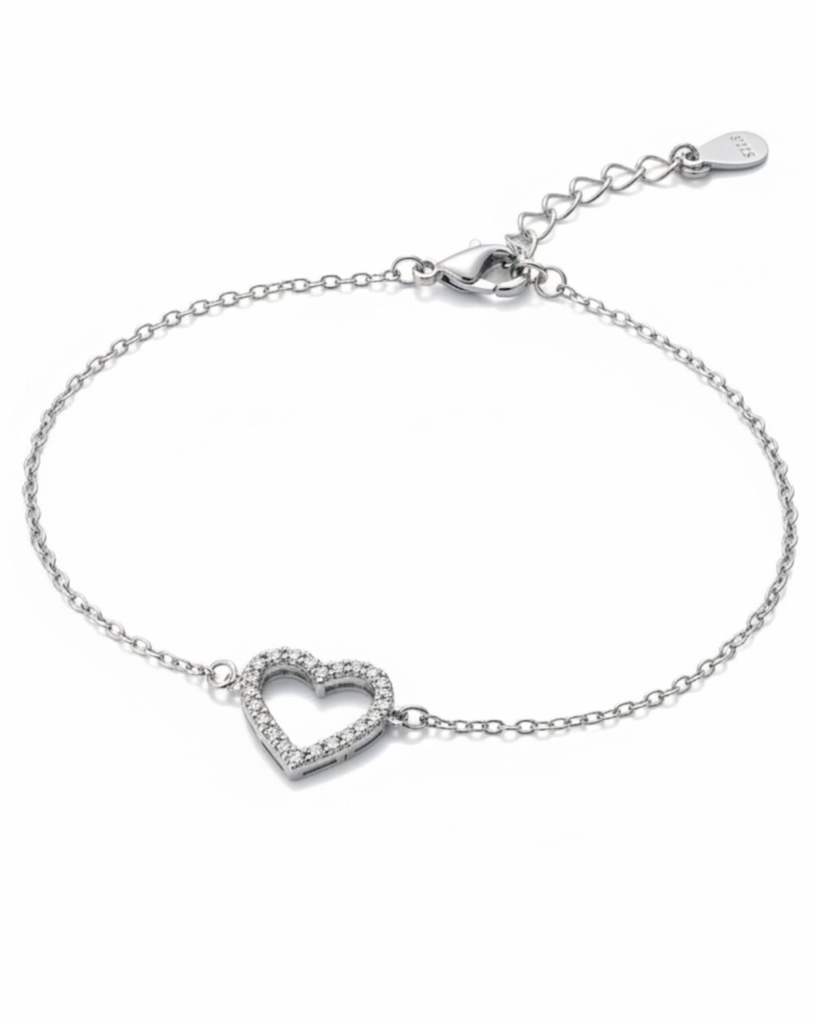 Pulseiras Coração em Prata