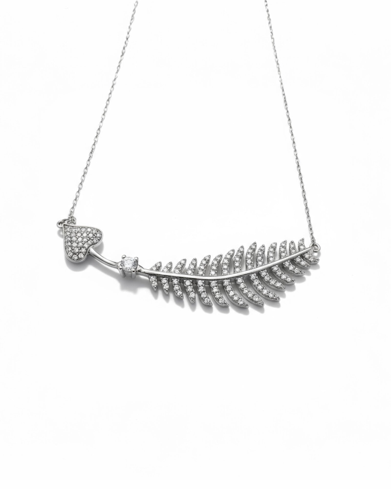 Silver Feather Necklace